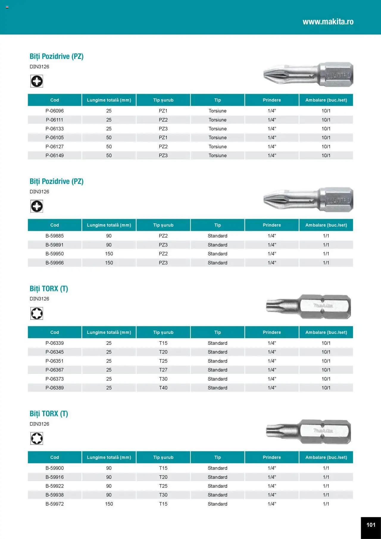 Noul catalog Makita – valabil de la 01.04.2025 | Pagină: 101