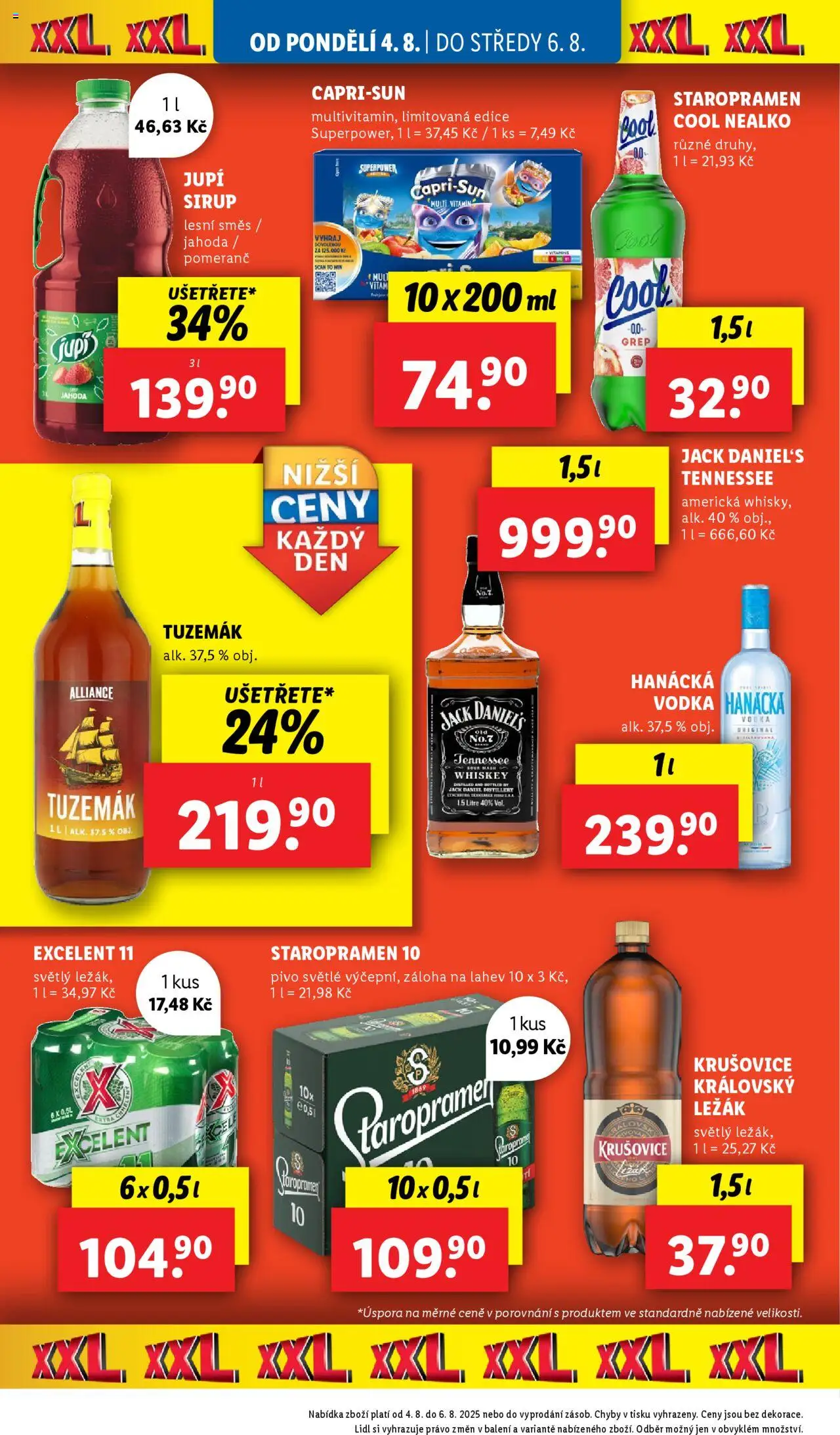 Lidl leták od 04.08.2025 | Strana: 18 | Produkty: Whiskey, Sirup Jupí, Vodka, Grep