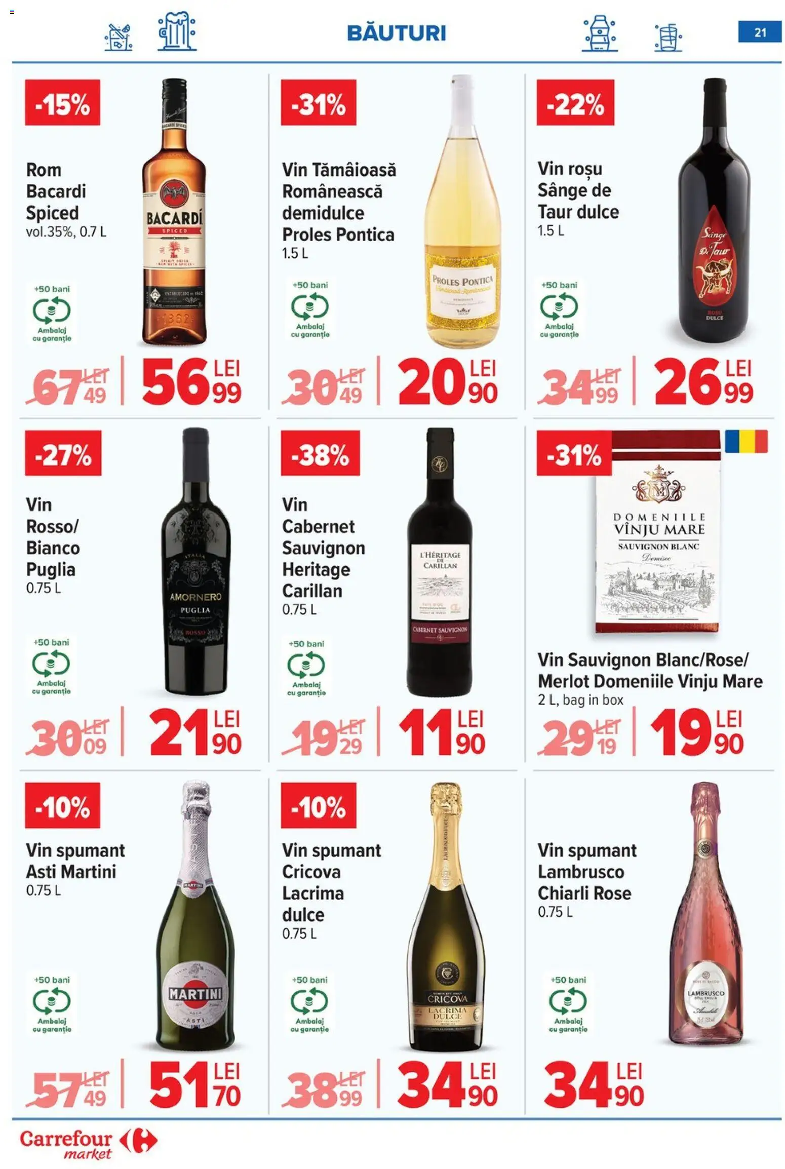 Noul catalog Carrefour – valabil de la 18.03.2026 | Pagină: 24 | Produse: Yulaf, Vin