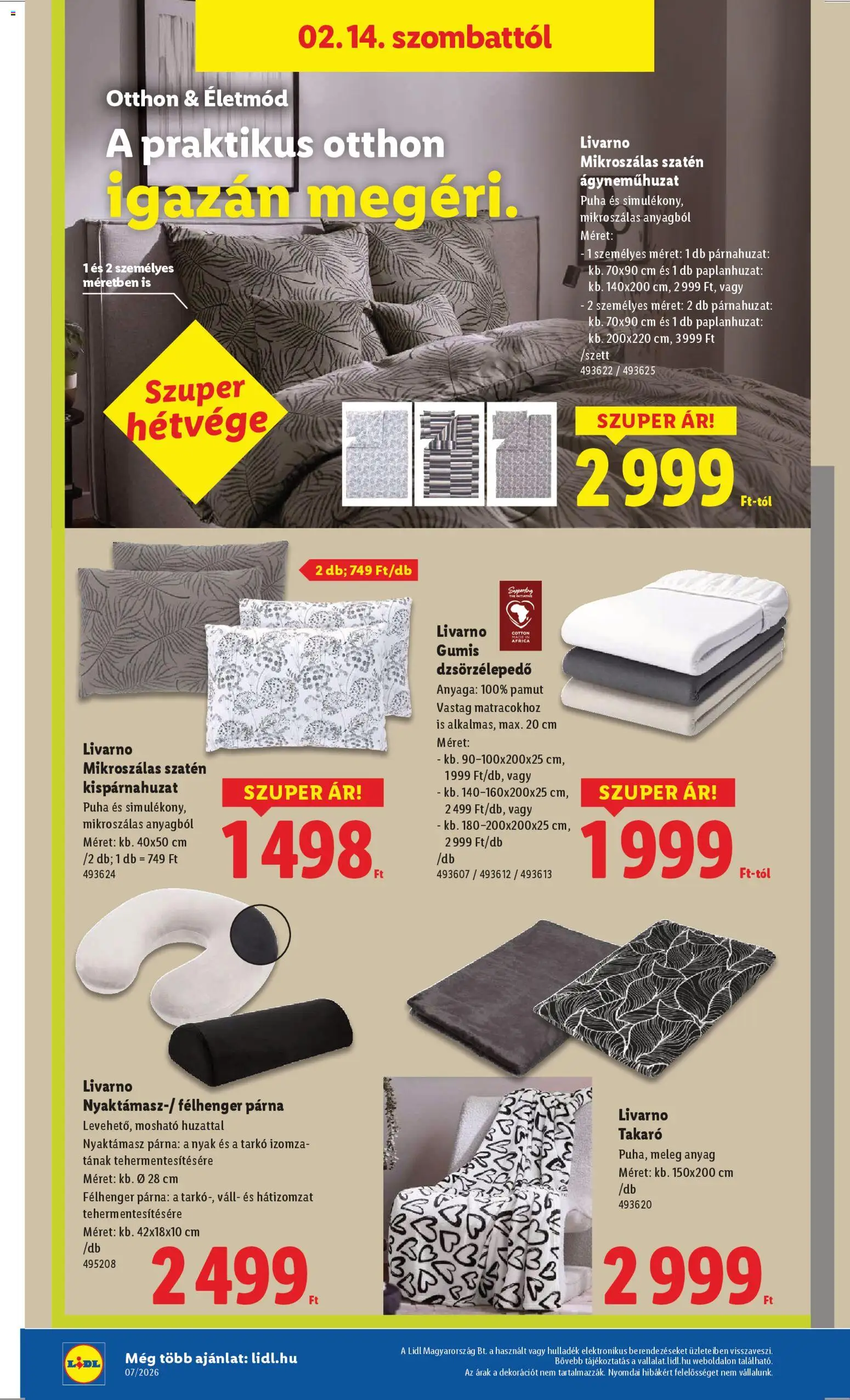 Lidl akciós ujság - amely érvényes a következő dátumtól: 12.02.2026 | Oldal: 14