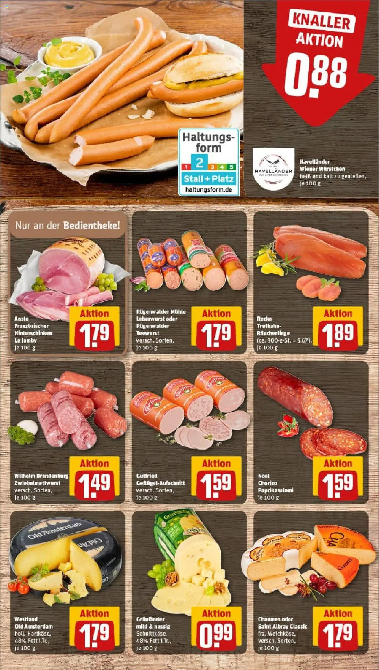 Rewe prospekt Golßen	 – gültig ab 13.10.2025 | Seite: 9 | Produkte: Mühle, Wiener wurstchen, Grunlander, Salami