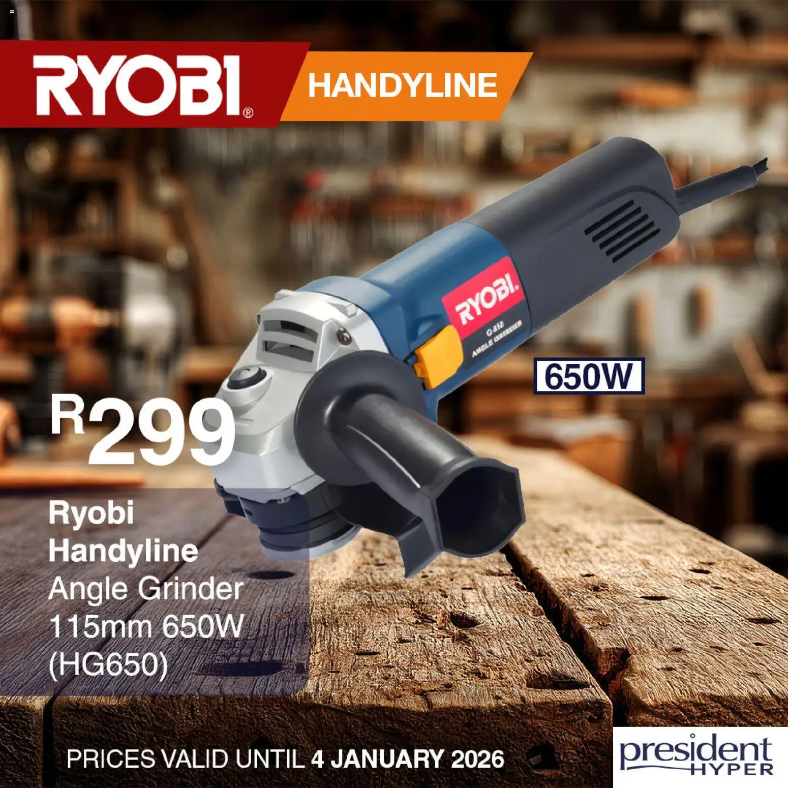 New President Hyper catalogue – valid from 01.12.2025 | Page: 1 | Products: Grinder, Angle grinder
