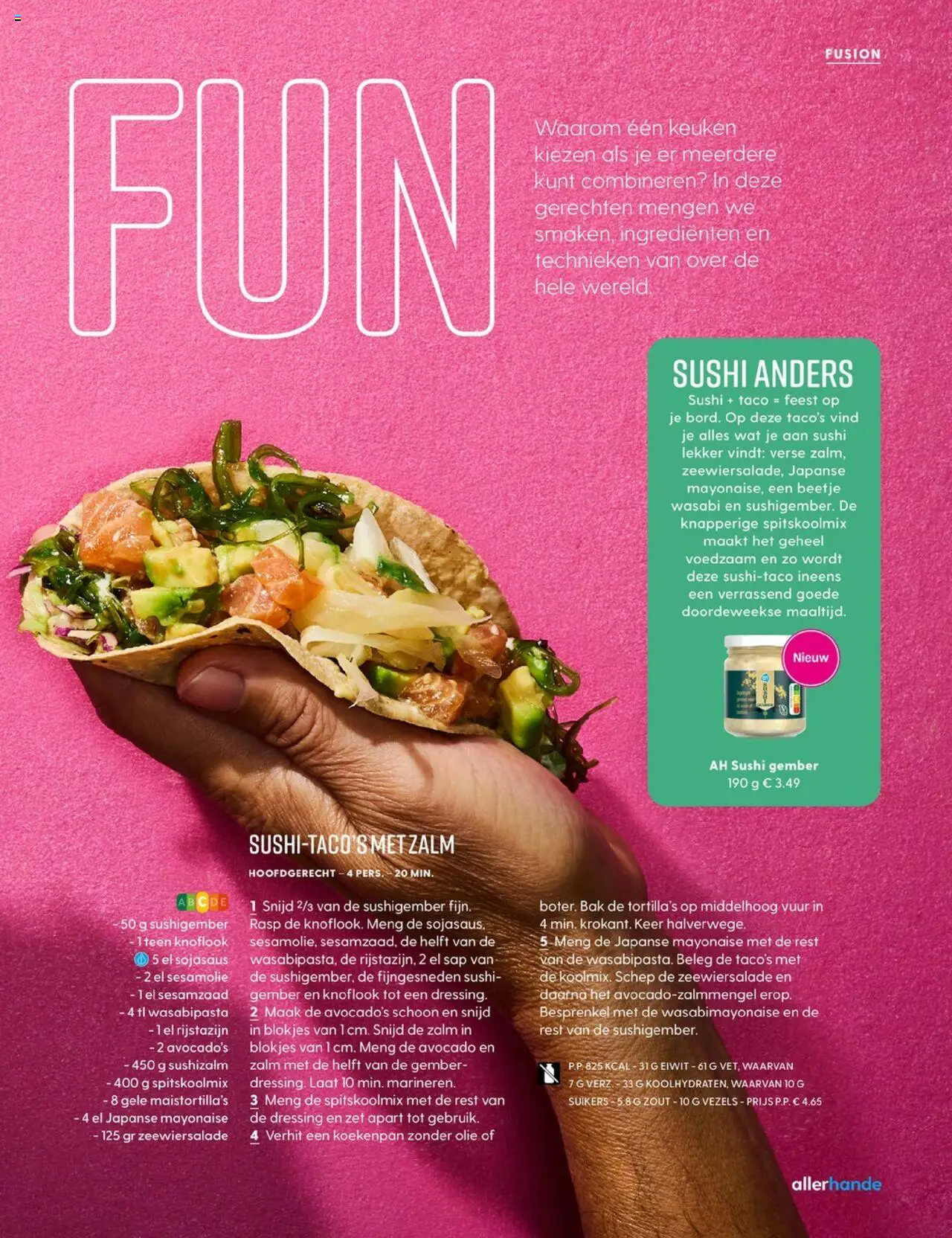 {H1} | Pagina: 61 | Producten: Avocado, Tortilla's, Sap, Sushi