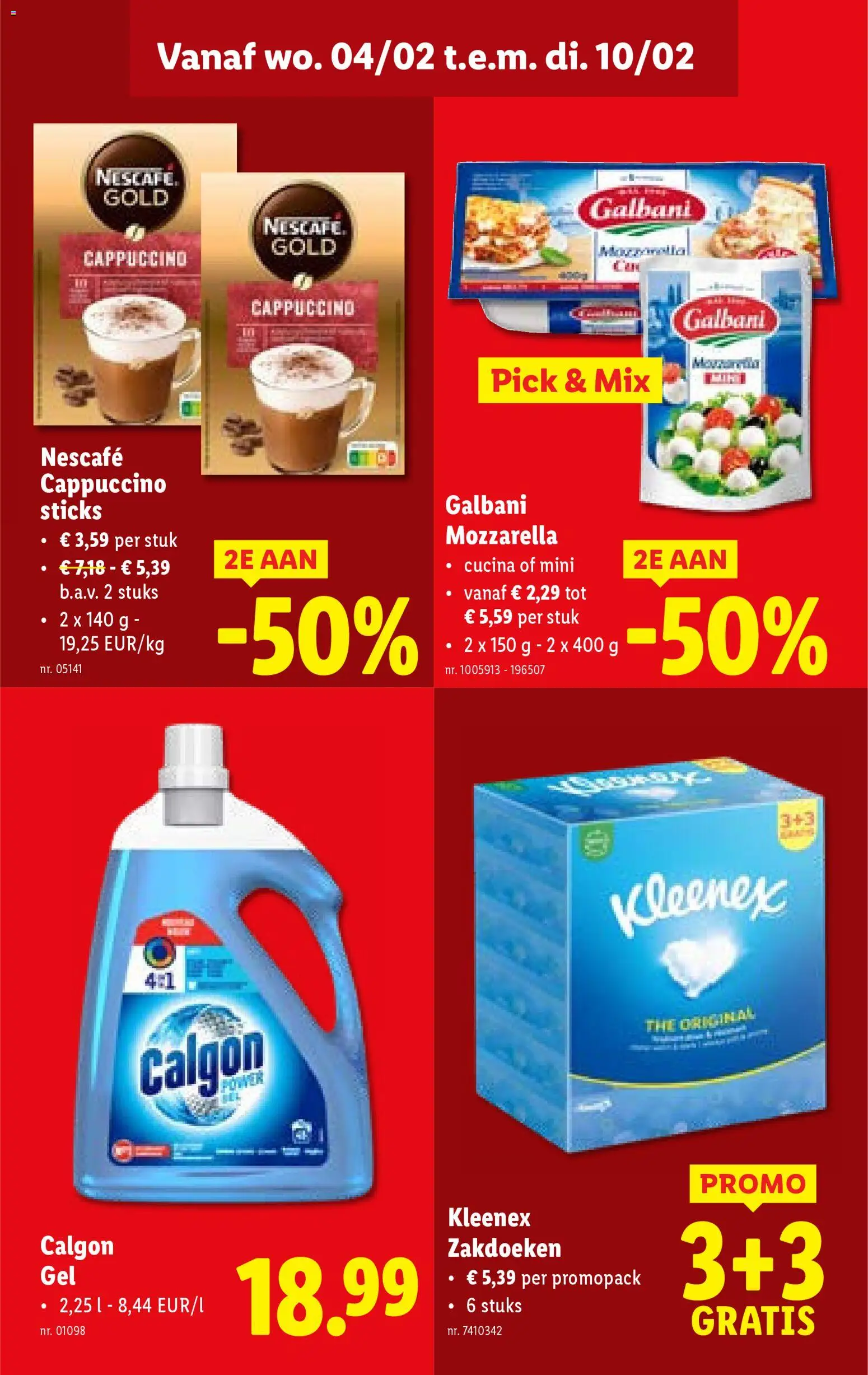 {H1} | Pagina: 27 | Producten: Mozzarella, Gel, Nescafe, Cappuccino