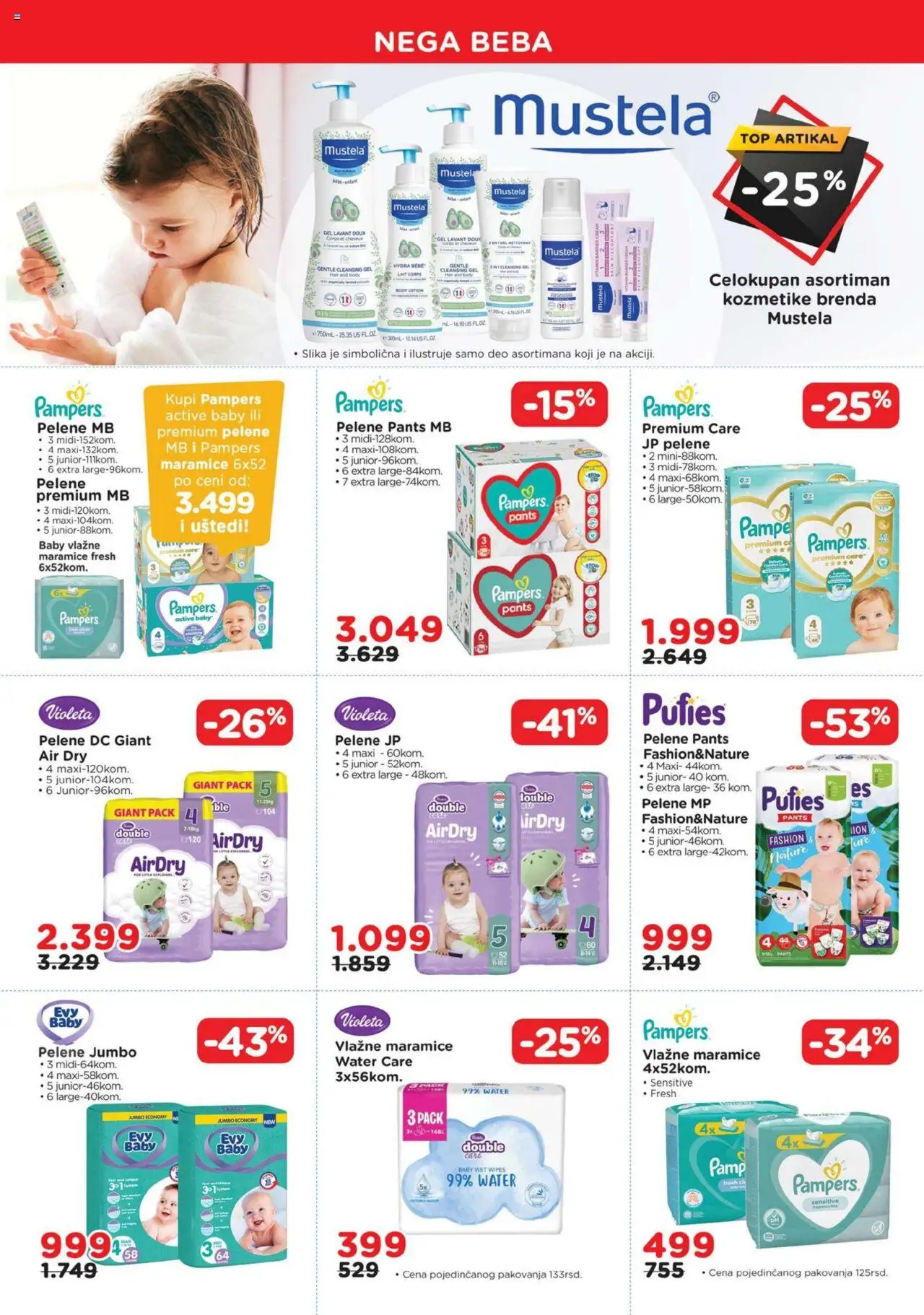 Aksa katalog - važi od 10.10.2025 | Strana: 8 | Proizvode: Pampers, Vlažne maramice, Pelene