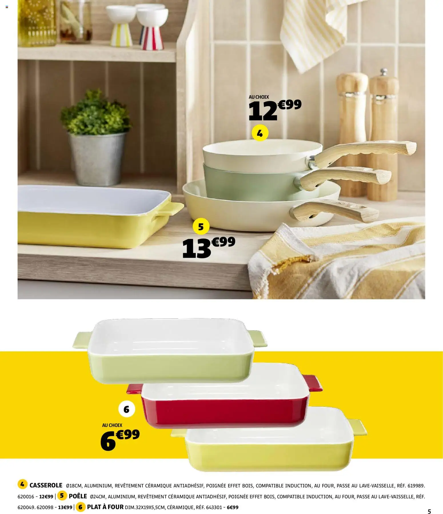 {H1} | Page: 5 | Produits: Four, Poêle, Casserole