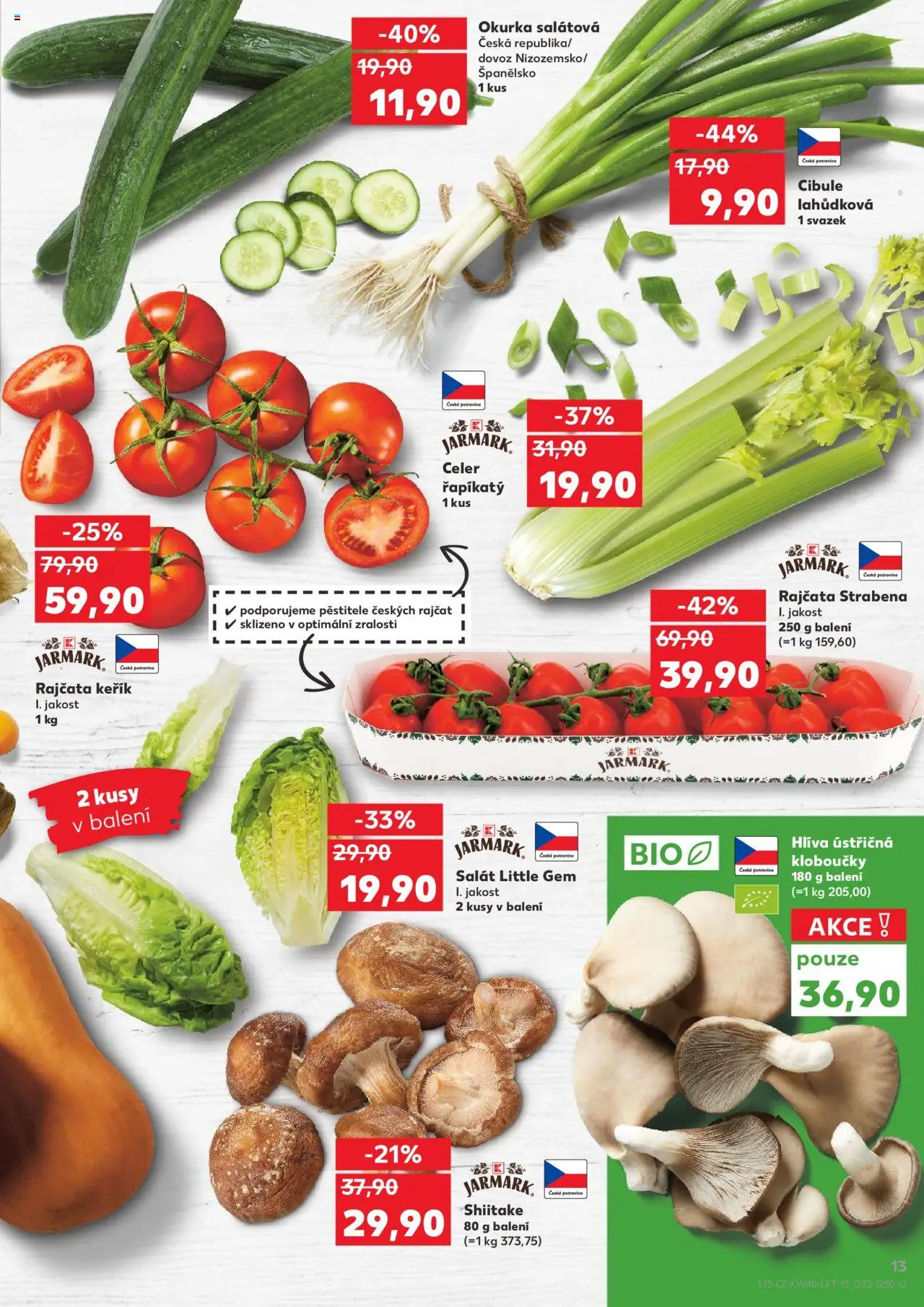 Kaufland leták od 01.10.2025 | Strana: 13 | Produkty: Rajčata, Salát, Celer, Cibule