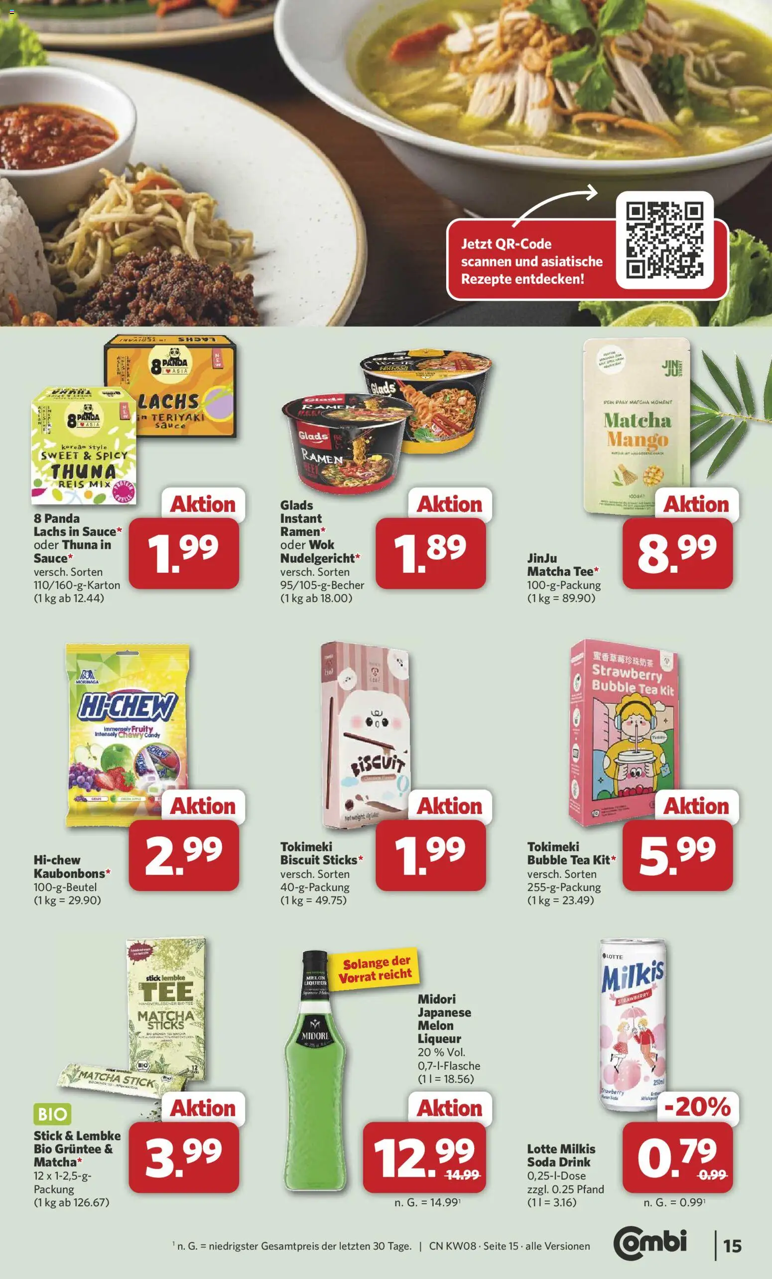 Combi Prospekt 	 – gültig ab 16.02.2026 | Seite: 15 | Produkte: Lachs, Mango, Reis, Wok