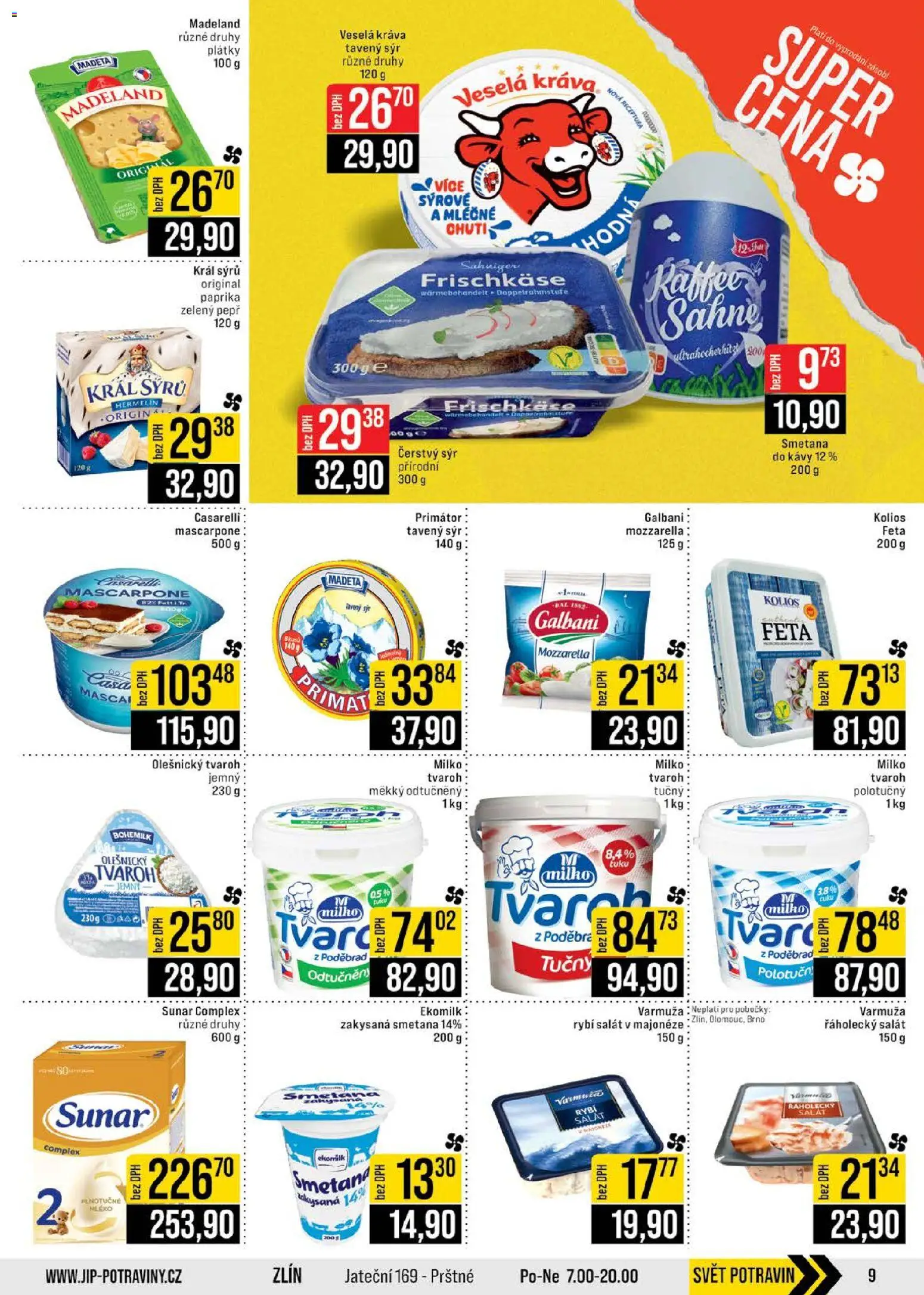Jip leták - Cash & Carry od 14.01.2026 | Strana: 9 | Produkty: Mléko, Rybí salát, Olešnický tvaroh, Čerstvý sýr
