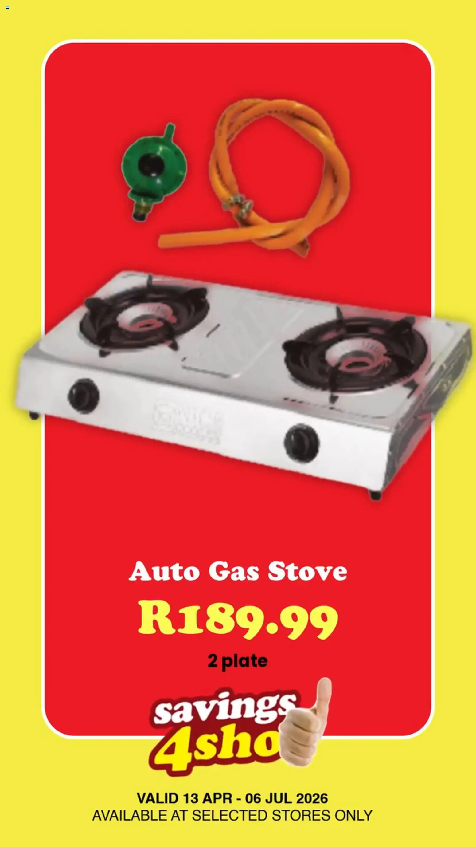 New Check Save catalogue – valid from 13.04.2026 | Page: 6 | Products: Stove, Plate, Gas stove