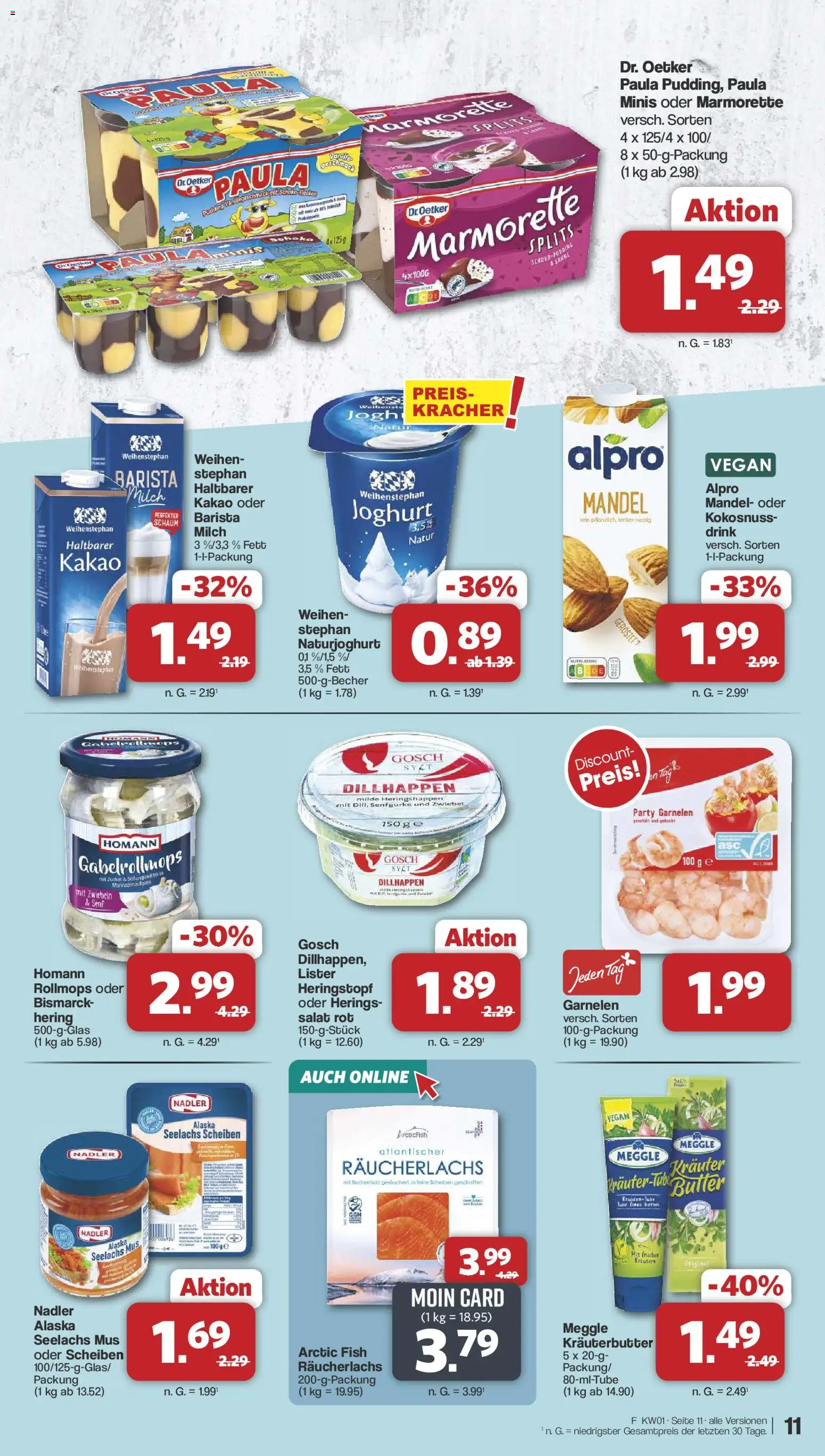 Famila Nordwest Prospekt 	 – gültig ab 29.12.2025 | Seite: 11 | Produkte: Milch, Joghurt, Räucherlachs, Salat
