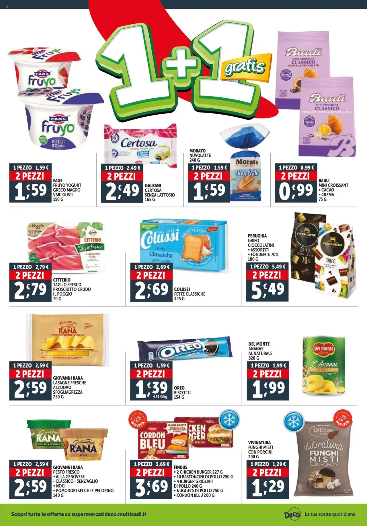 Volantino Decò del 16.10.2025 | Pagina: 2 | Prodotti: Prosciutto Crudo, Succo, Biscotti, Pecorino