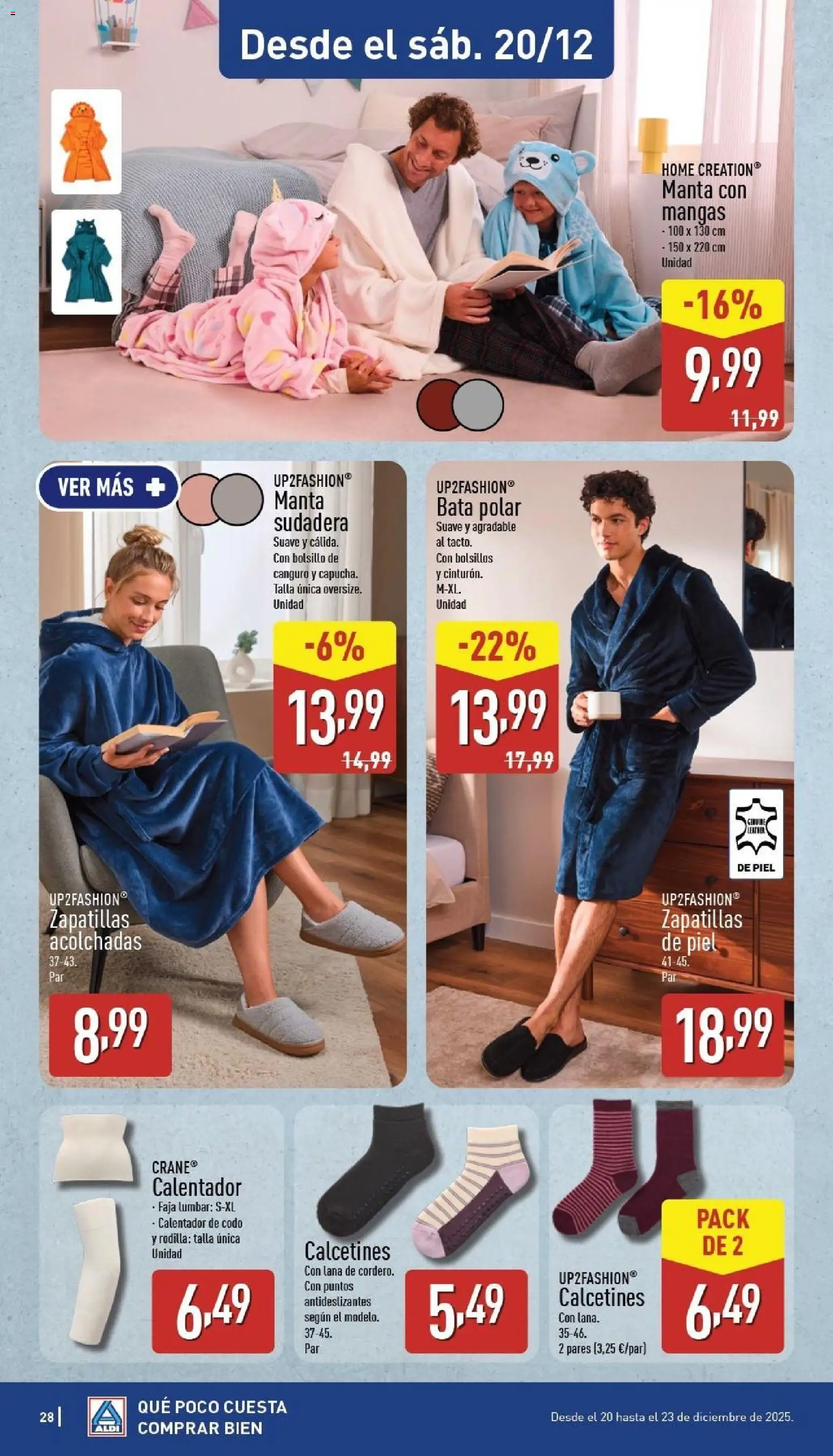 Aldi folleto Canarias │ válido desde el 15.12.2025 | Página: 28 | Productos: Sudadera, Zapatillas, Manta