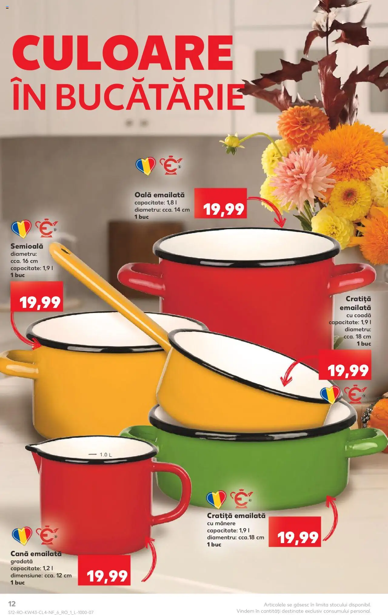 Noul catalog Kaufland – valabil de la 22.10.2025 | Pagină: 12 | Produse: Cratiță, Oală, Bucătărie