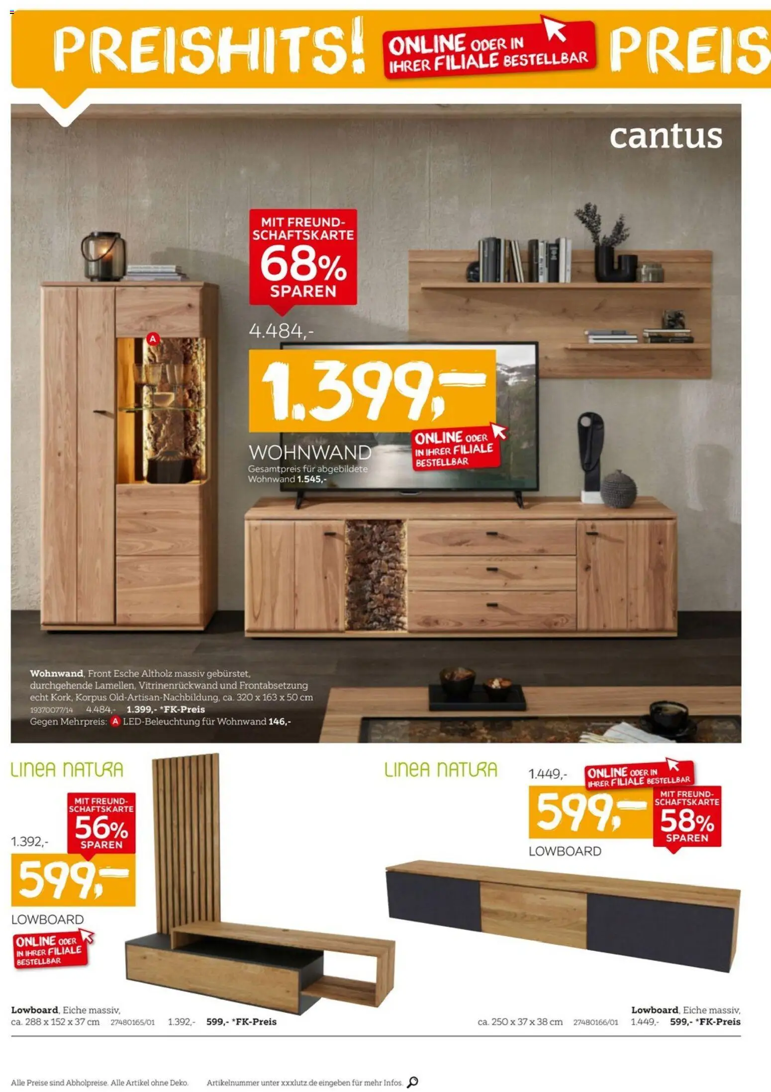 XXXLutz Wohnen Preishits – gültig ab 04.04.2026 | Seite: 6 | Produkte: Wohnwand, Lowboard