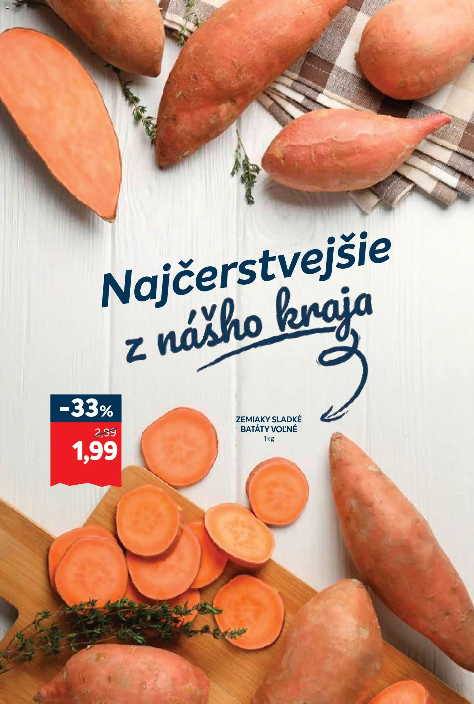 Nové Kraj akcie – leták je platný od 09.04.2026 | Strana: 3 | Produkty: Zemiaky, Batáty