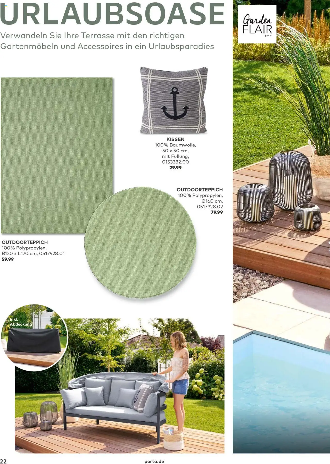 Porta! - Outdoor - Gartenmöbelkatalog 2025 - gültig ab dem 02.03.2025 | Seite: 22 | Produkte: Kissen