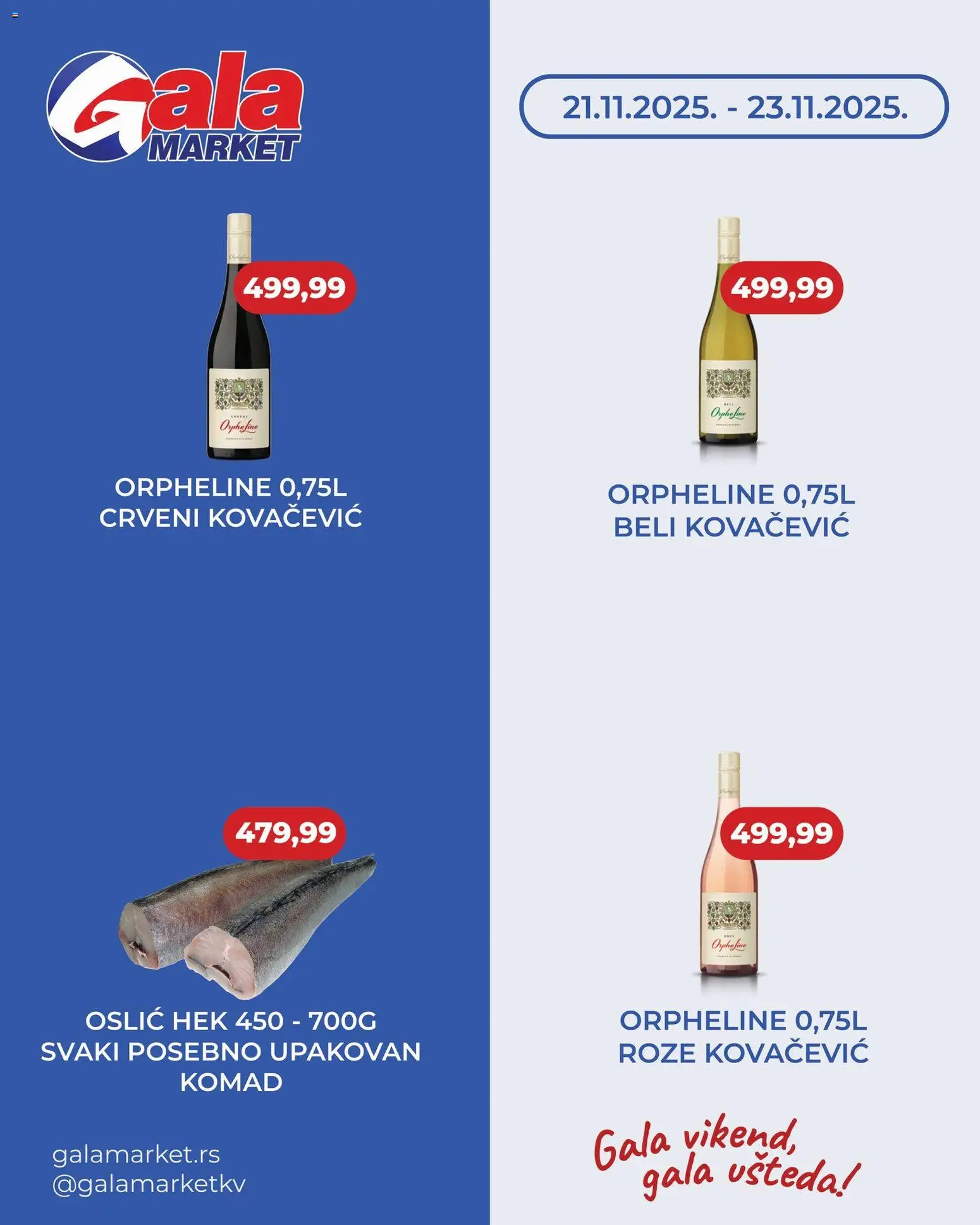 Gala MARKET katalog - važi od 21.11.2025 | Strana: 2 | Proizvode: Oslić