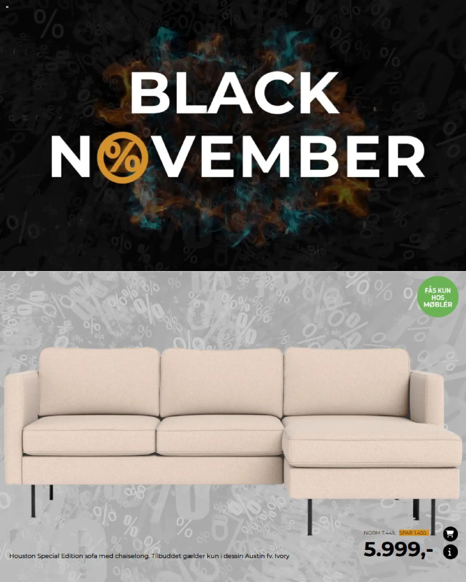 Møblér tilbudsavis – gyldig fra 31.10.2025 | Side: 1 | Produkter: Sofa