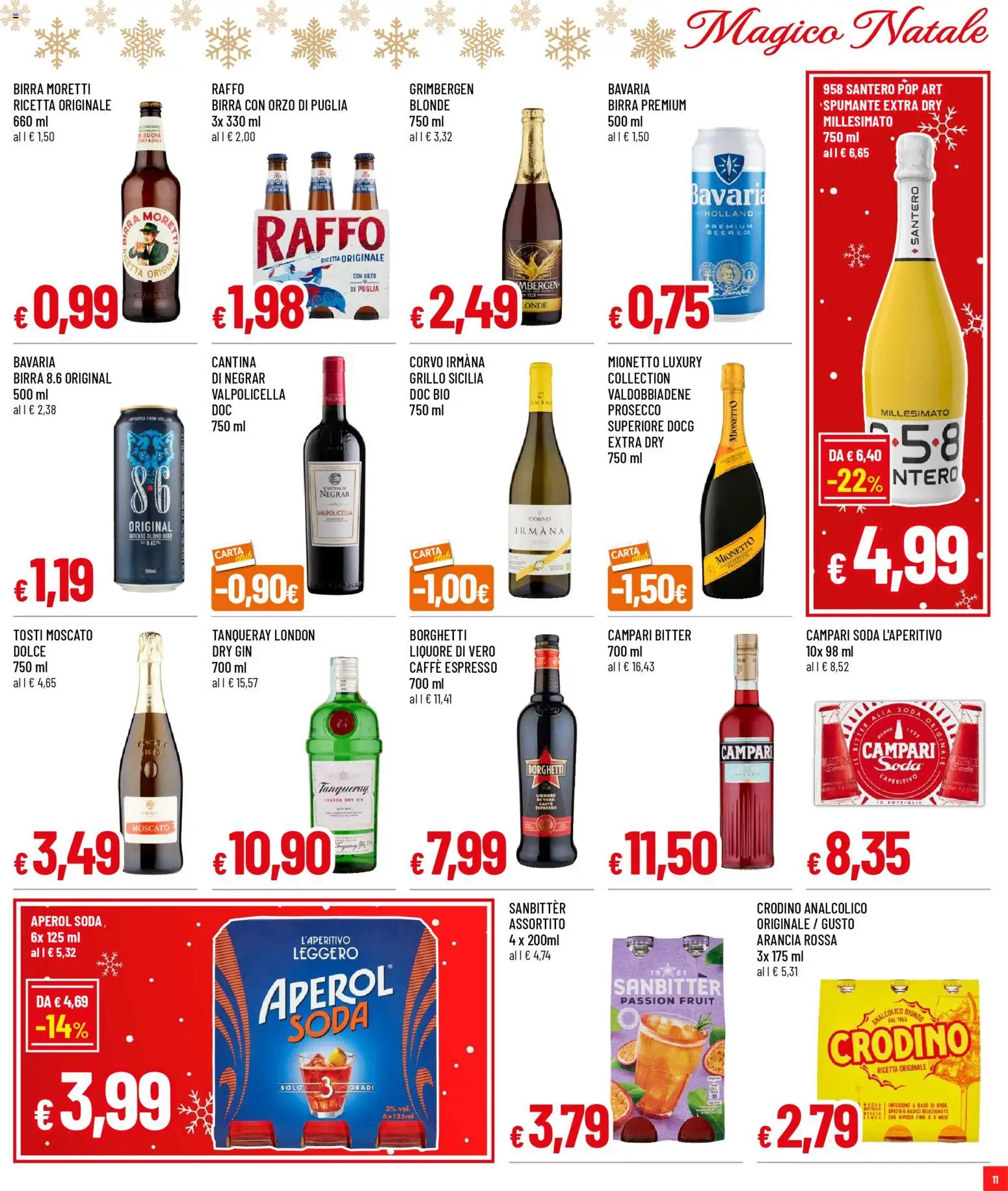 Volantino Galassia del 27.11.2025 | Pagina: 11 | Prodotti: Prosecco, Arancia, Aperol, Liquore