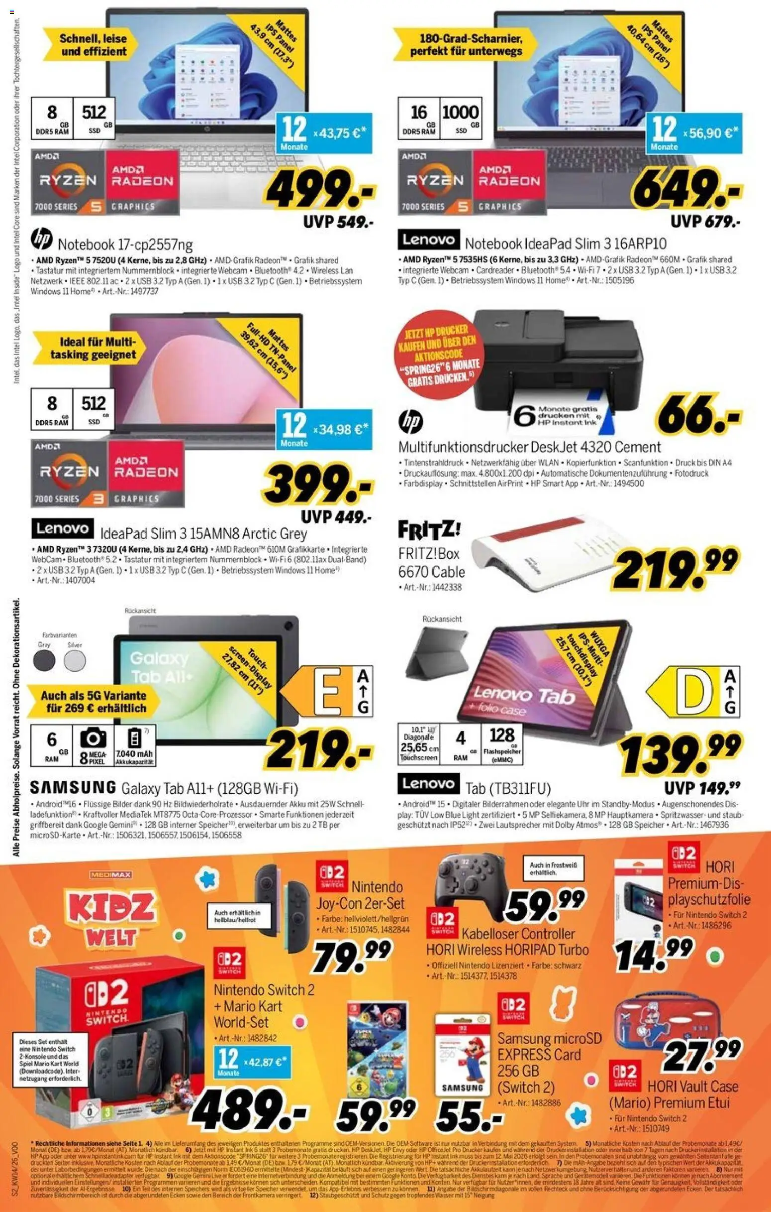 Medimax Prospekt 	 – gültig ab 27.03.2026 | Seite: 2 | Produkte: Lenovo, HP, Lautsprecher, Bilderrahmen