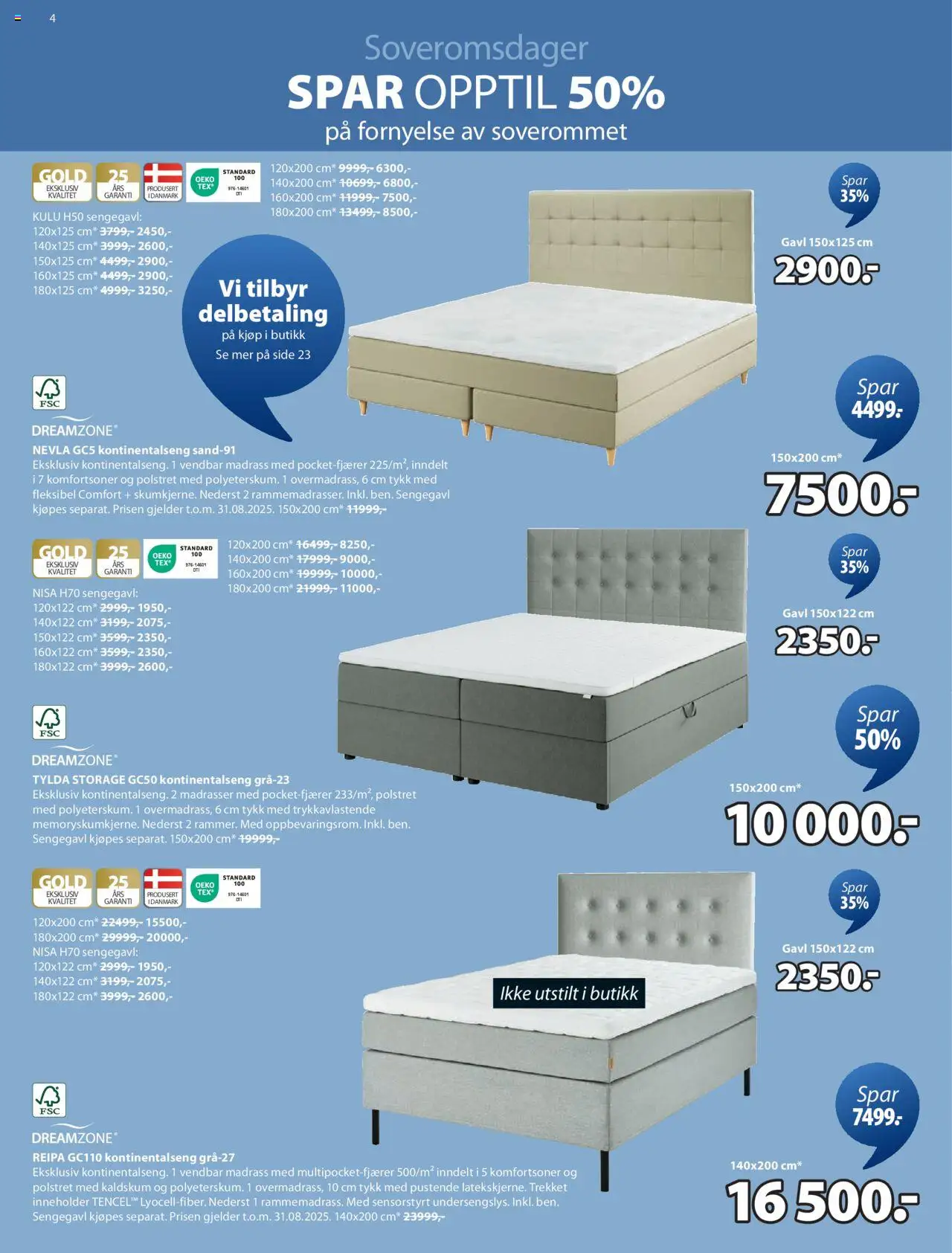  | Side: 4 | Produkter: Kontinentalseng, Суміш дитяча, Madrass, Sengegavl