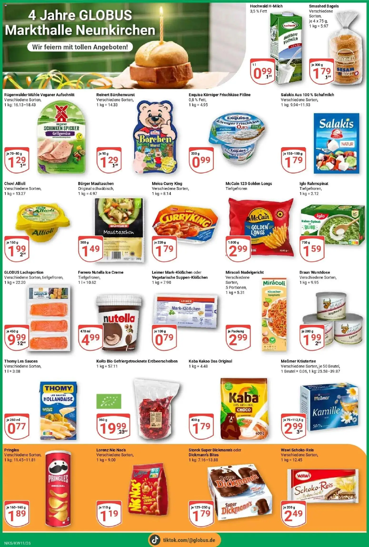 Globus prospekt Neunkirchen	 – gültig ab 09.03.2026 | Seite: 2 | Produkte: Burger, Meica, Wurst, Frischkase