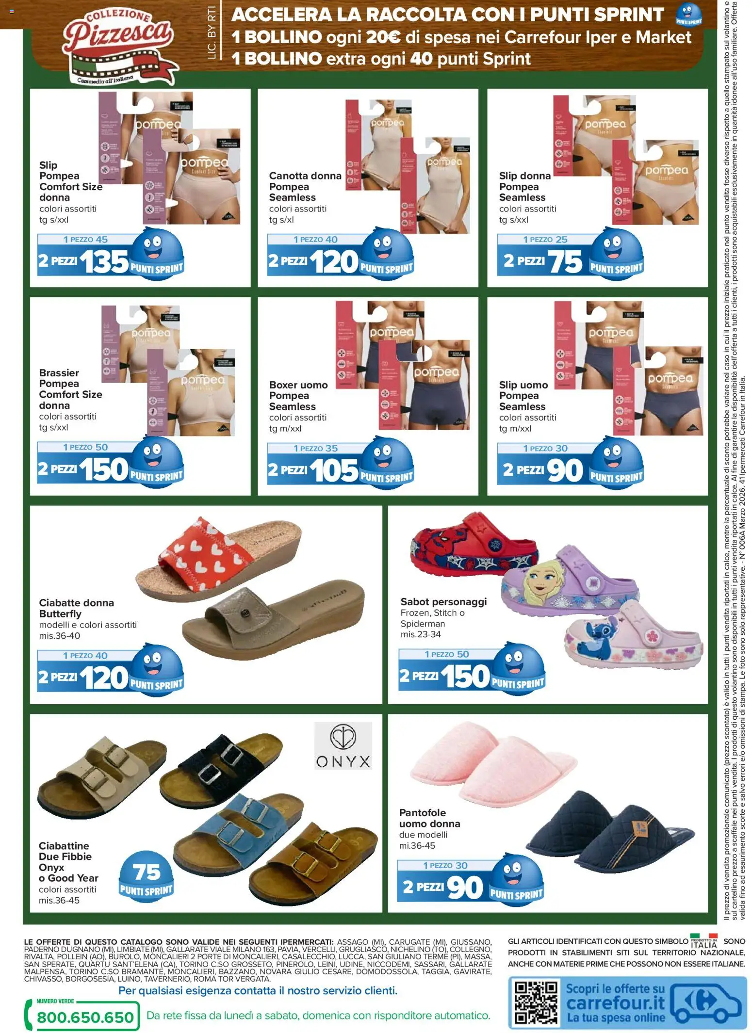 Volantino Carrefour del 02.03.2026 | Pagina: 24 | Prodotti: Slip, Boxer, Sabot, Scaffale