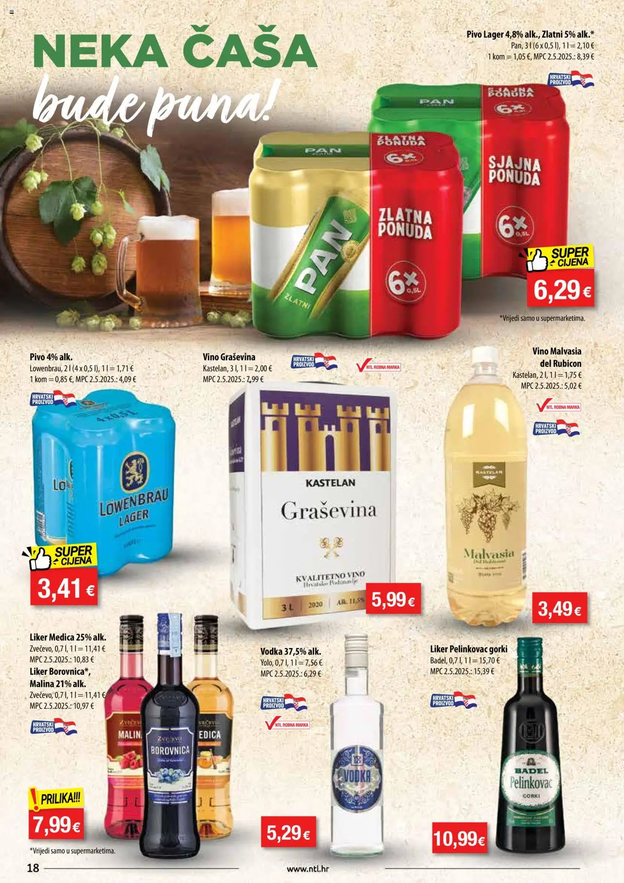 NTL katalog | vrijedi od 10.09.2025 | Stranica: 18 | Proizvodi: Vino, Pivo, Borovnica, Vodka