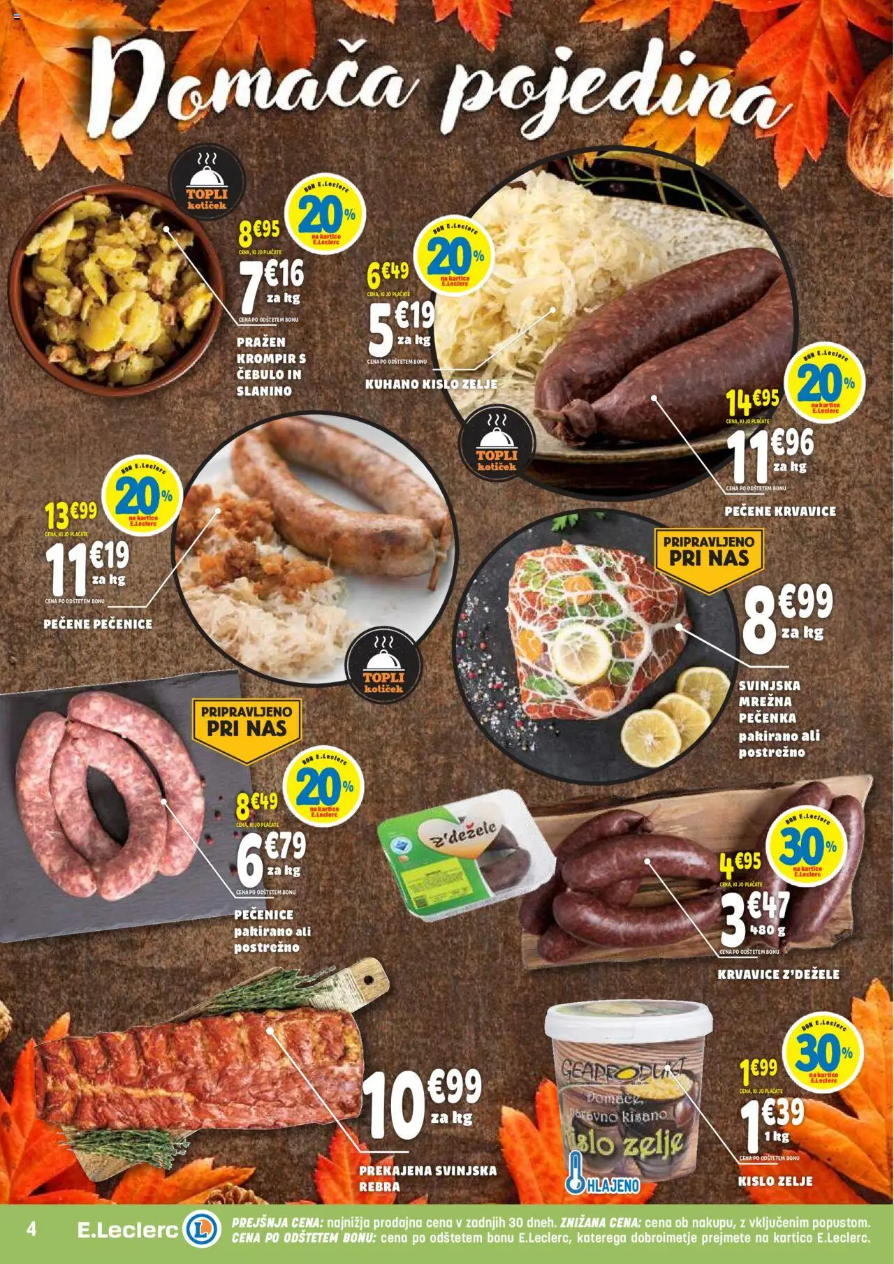 Novi E.leclerc katalog ponudbe – veljaven od 08.10.2025 | Stran: 4 | Izdelki: Krompir, Zelje