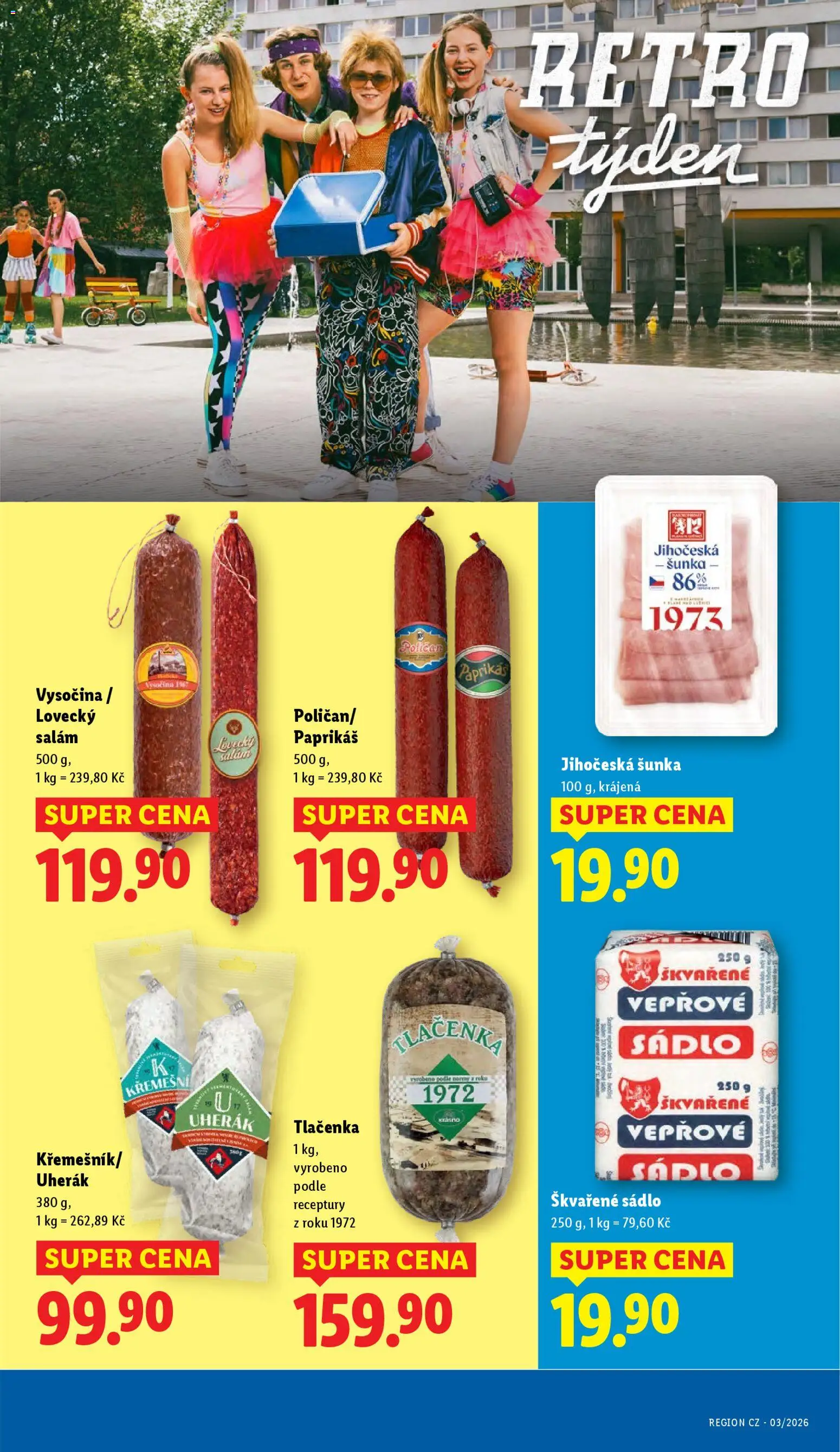 Lidl leták od 15.01.2026 | Strana: 15 | Produkty: Sádlo, Vysočina, Tlačenka, Lovecký salám