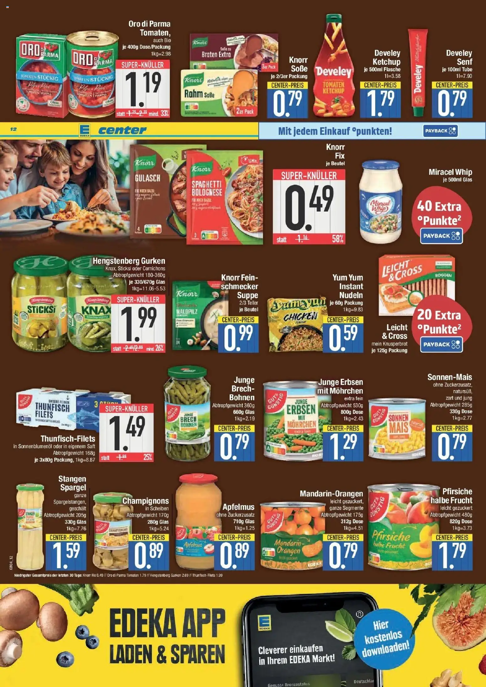 Edeka prospekt Bayerisch Gmain	 – gültig ab 18.01.2026 | Seite: 12 | Produkte: Orangen, Tomaten, Soße, Gulasch