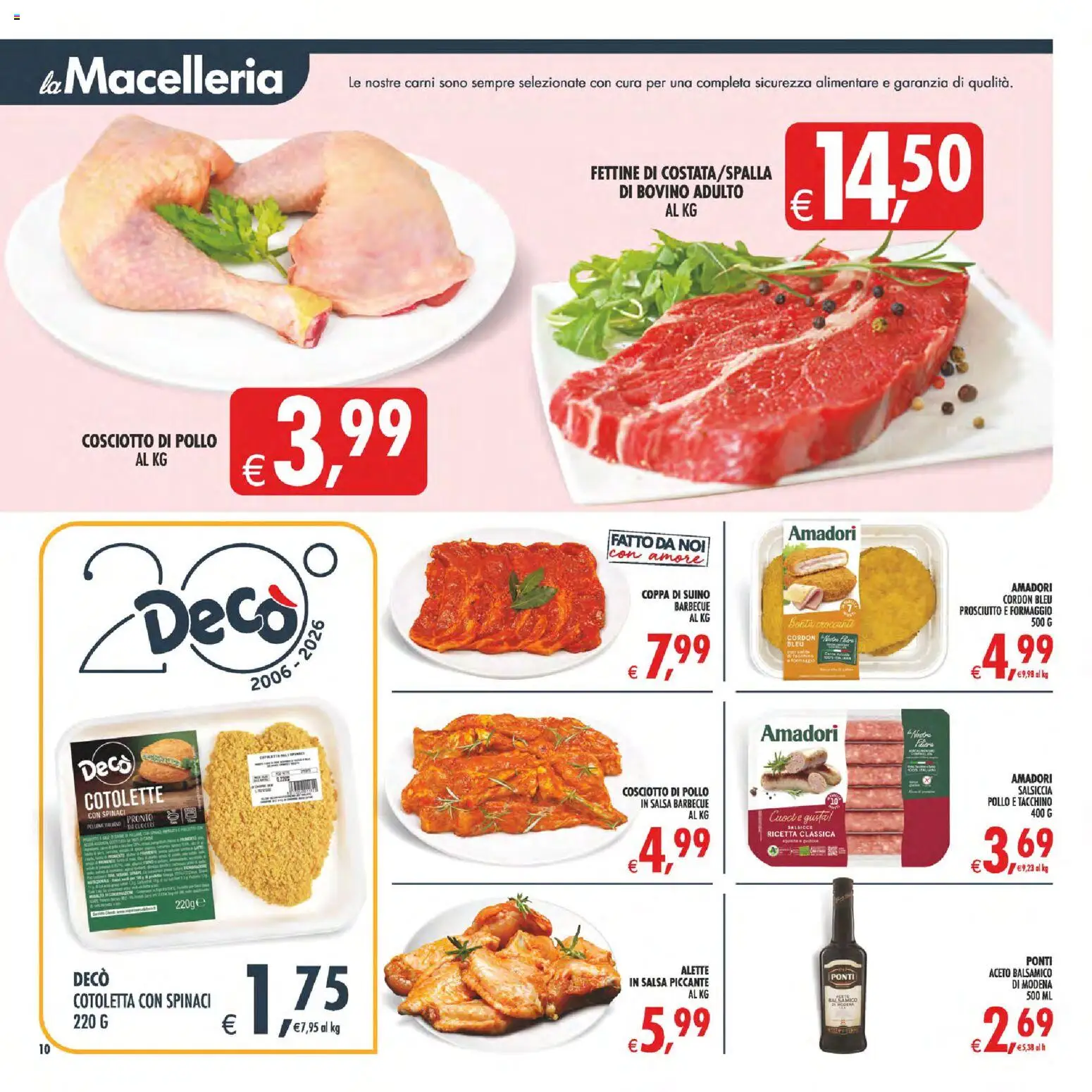 Volantino Decò del 17.04.2026 | Pagina: 12 | Prodotti: Pollo, Tacchino, Aceto, Salsa barbecue
