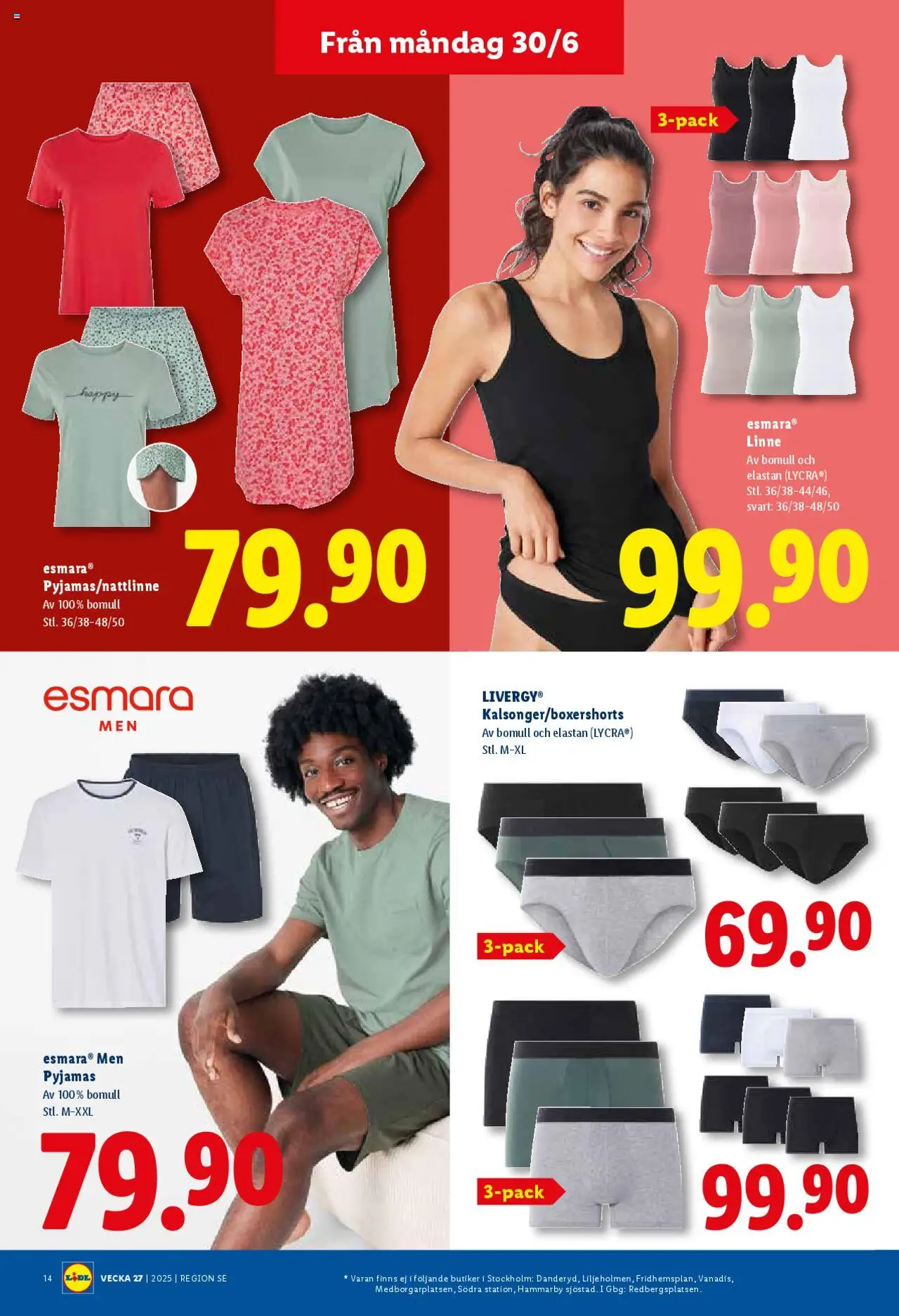 Lidl reklamblad aktuell från 30.06.2025 | Sida: 17 | Produkter: Linne, Pyjamas