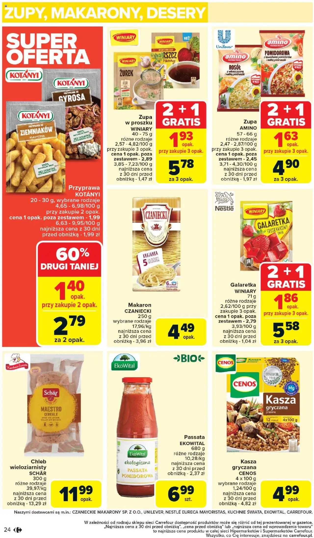 Carrefour Gazetka od 02.06.2025 | Strona: 26 | Produkty: Galaretka, Kasza gryczana, Zupa, Chleb