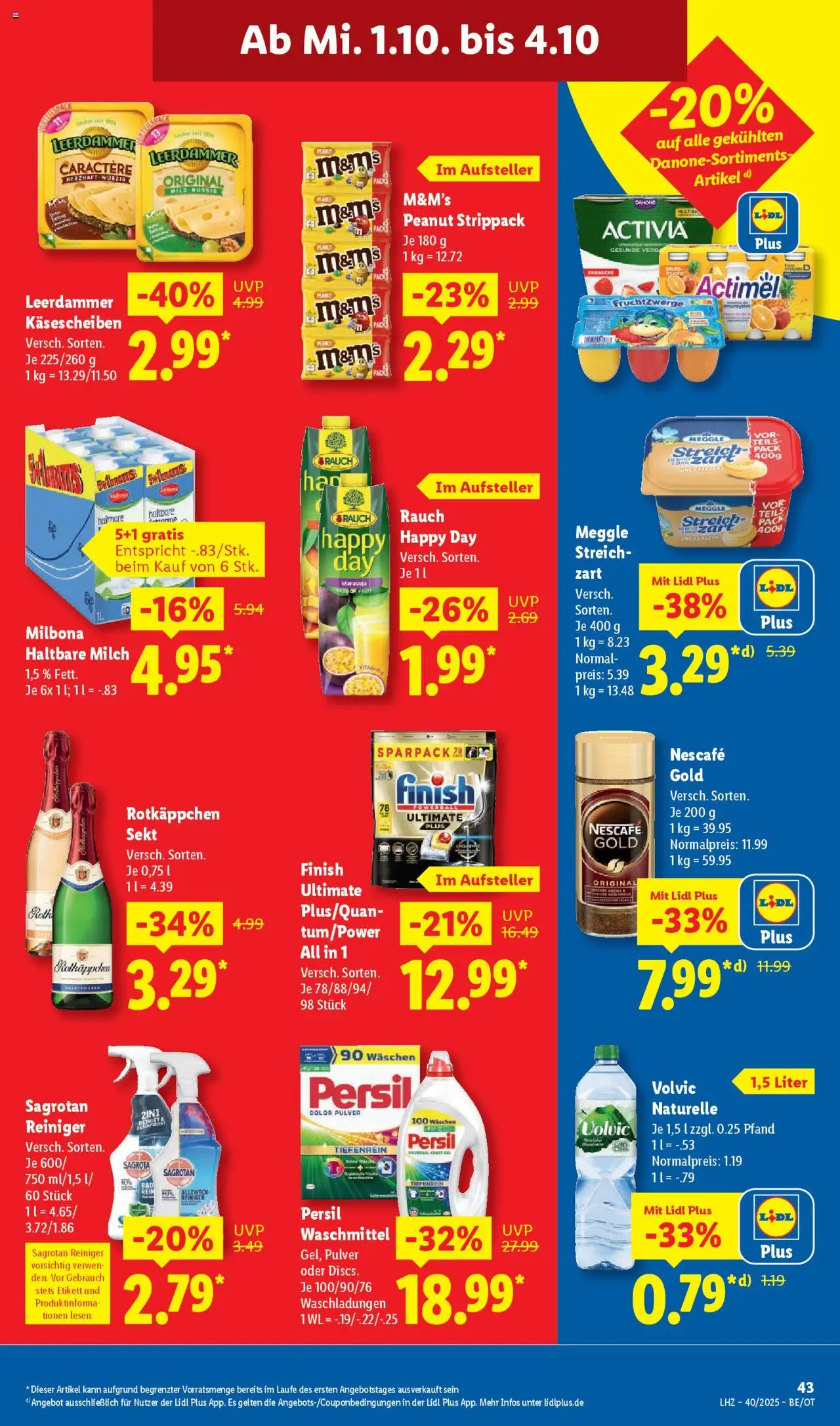 Lidl Prospekt Zossen – gültig ab 29.09.2025 | Seite: 61 | Produkte: Activia, Fruchtzwerge, Leerdammer, Volvic