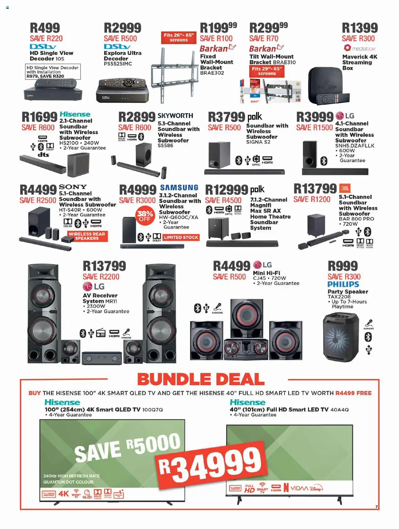 New House and Home catalogue – valid from 22.09.2025 | Page: 7 | Products: Speaker, Decoder, Soundbar, Subwoofer