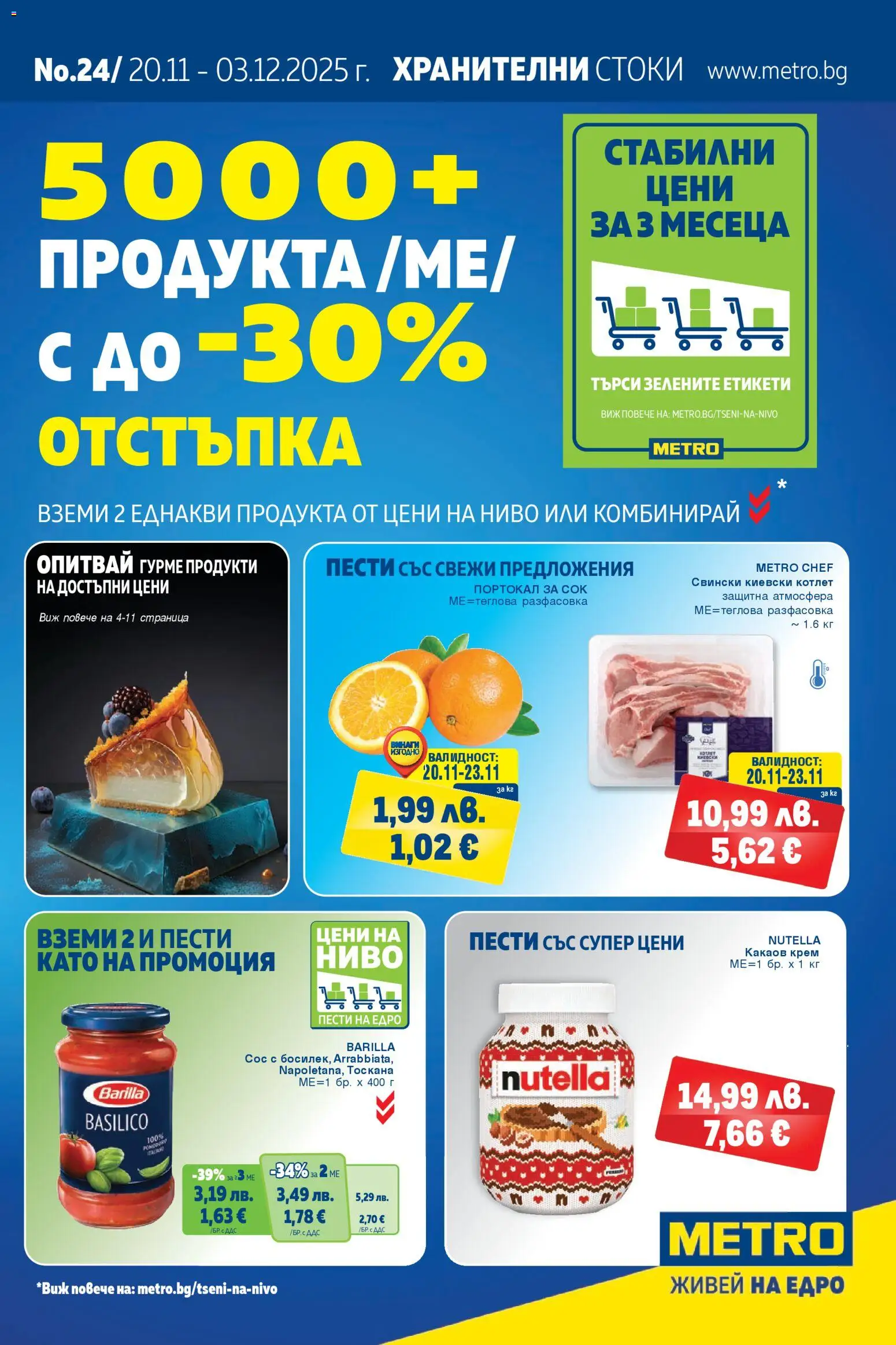 {H1} | Страница: 1 | Продукти: Сок, Сос, Портокал, Какаов крем