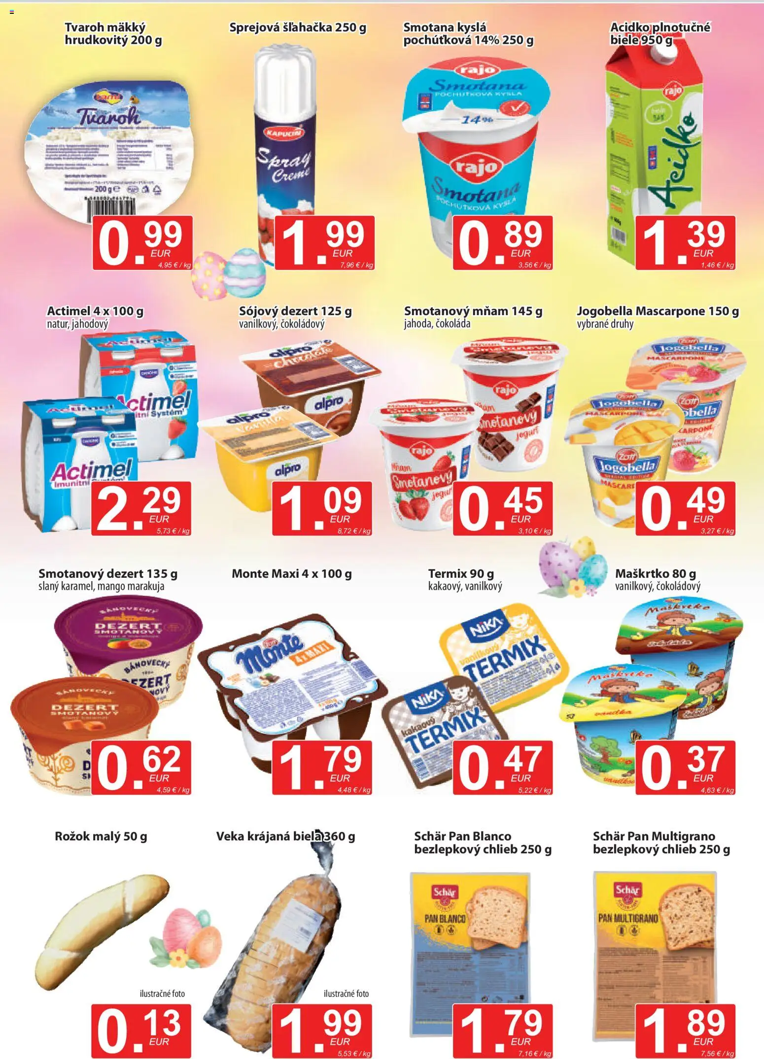 Nové CBA Verex akcie – leták je platný od 19.03.2026 | Strana: 5 | Produkty: Tvaroh, Mango, Mascarpone, Alpro