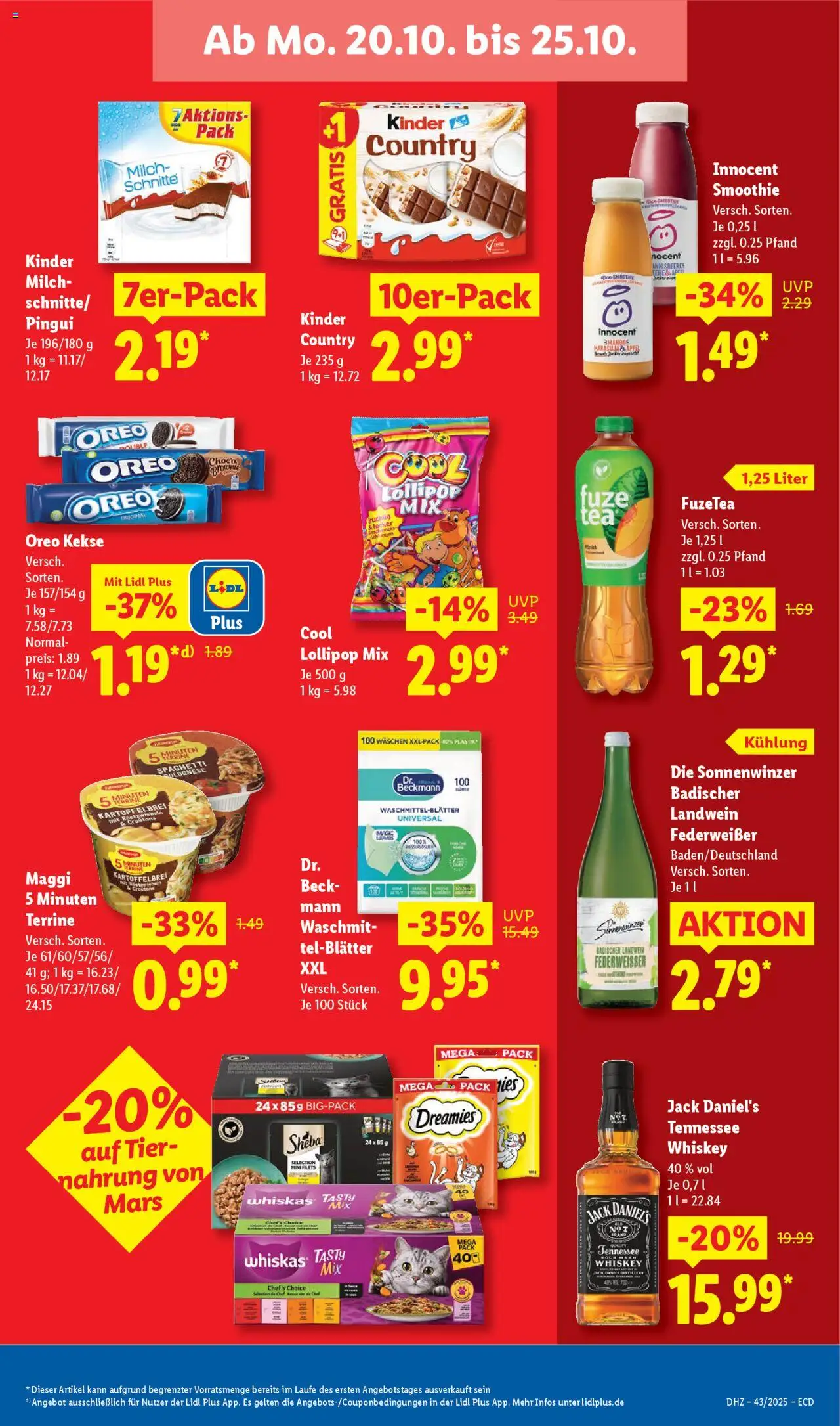 Lidl - Prospekt – gültig ab 20.10.2025 | Seite: 17 | Produkte: Maggi, Äpfel, Mars, Whiskey
