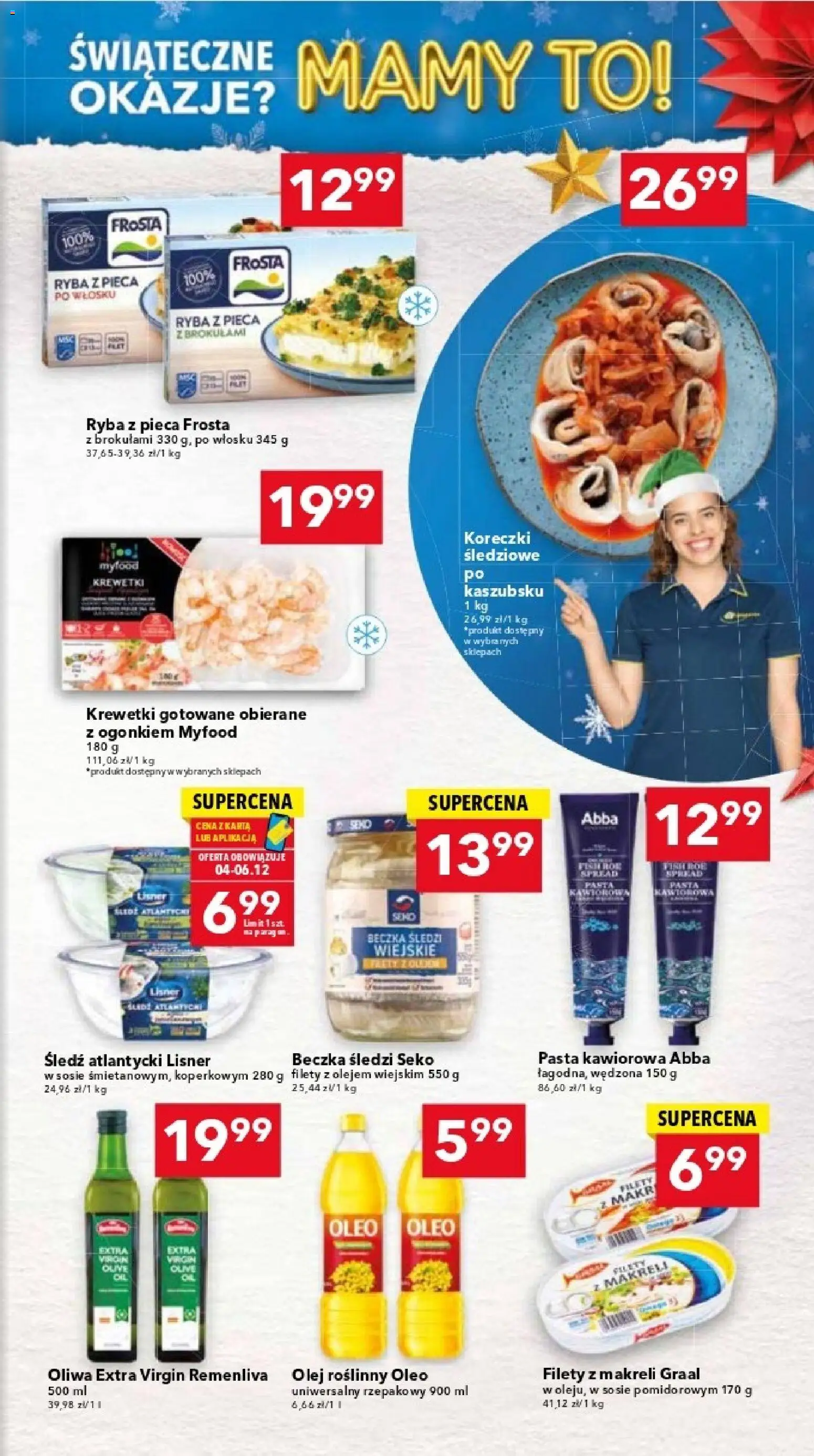 Lewiatan gazetka - Warszawa od 04.12.2025 | Strona: 7 | Produkty: Krewetki, Oliwa extra virgin, Olej, Ryba