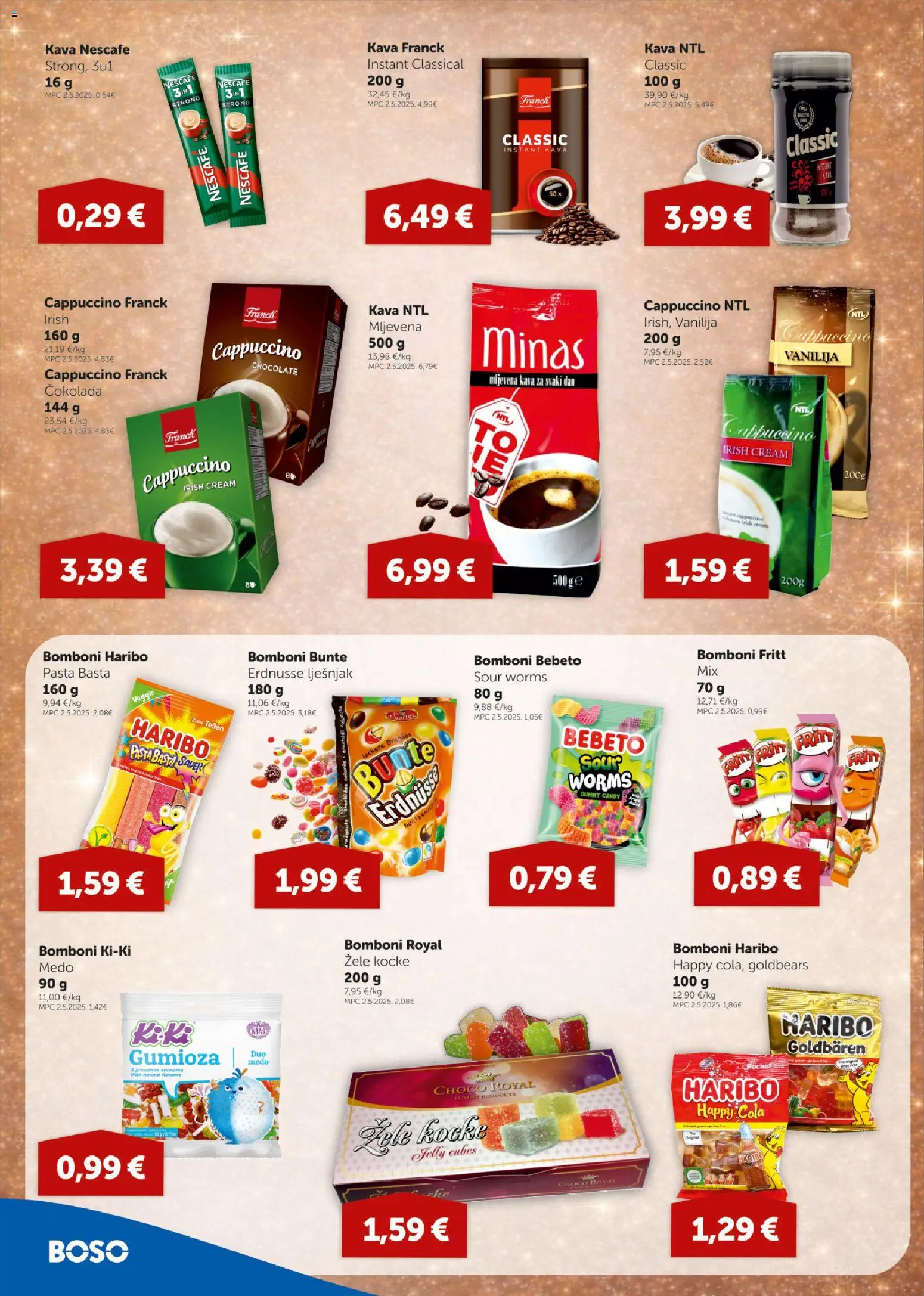 Boso katalog | vrijedi od 23.04.2026 | Stranica: 10 | Proizvodi: Mljevena kava, Nescafe, Čokolada, Lješnjak