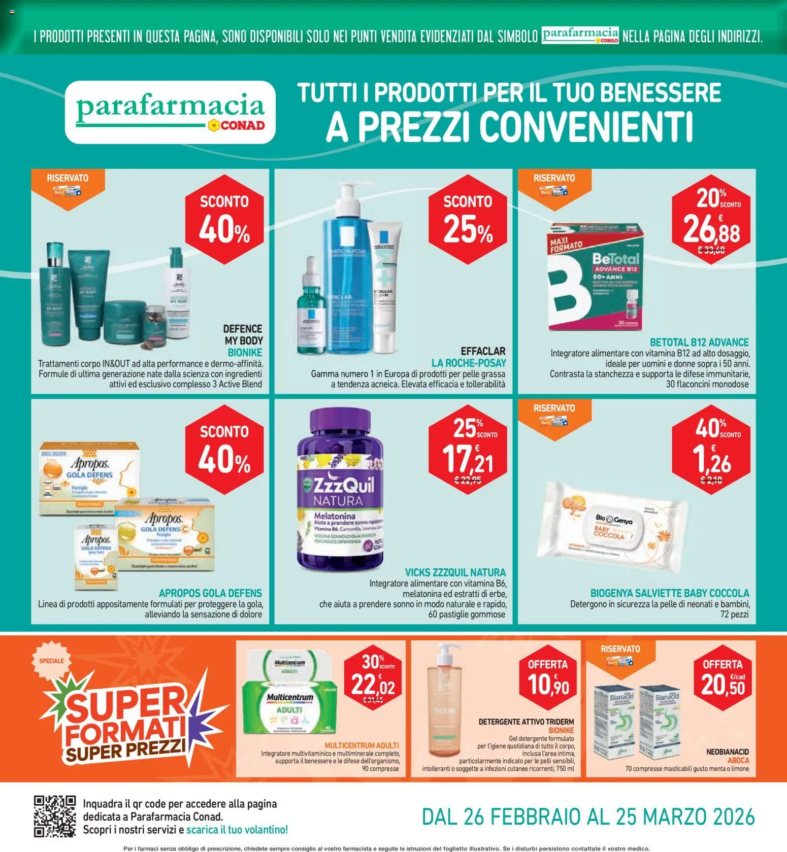 Volantino Conad del 26.02.2026 | Pagina: 21 | Prodotti: Detergente, Limone, Menta, Integratore alimentare