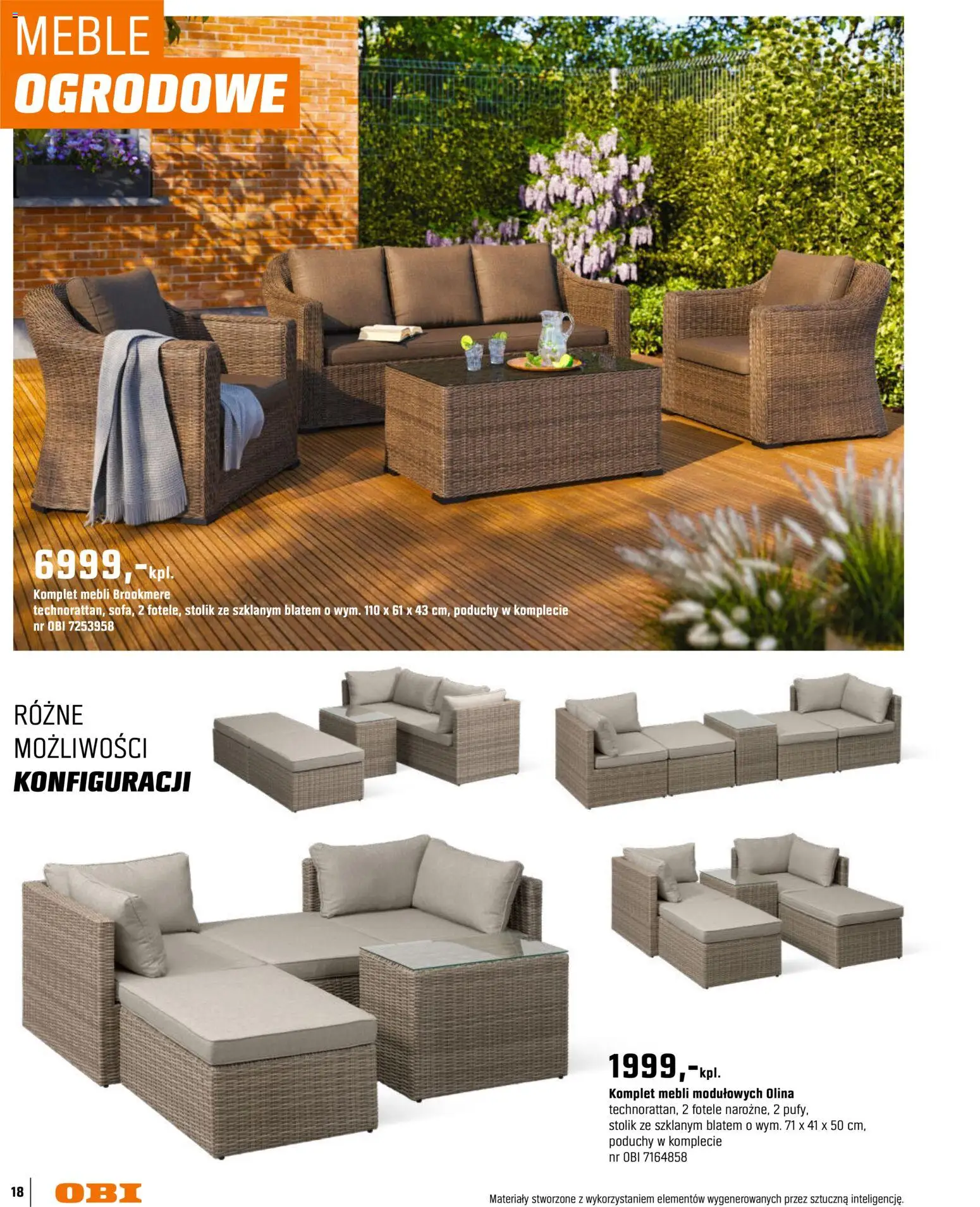 OBI gazetka - Ogród od 11.03.2026 | Strona: 18 | Produkty: Meble ogrodowe