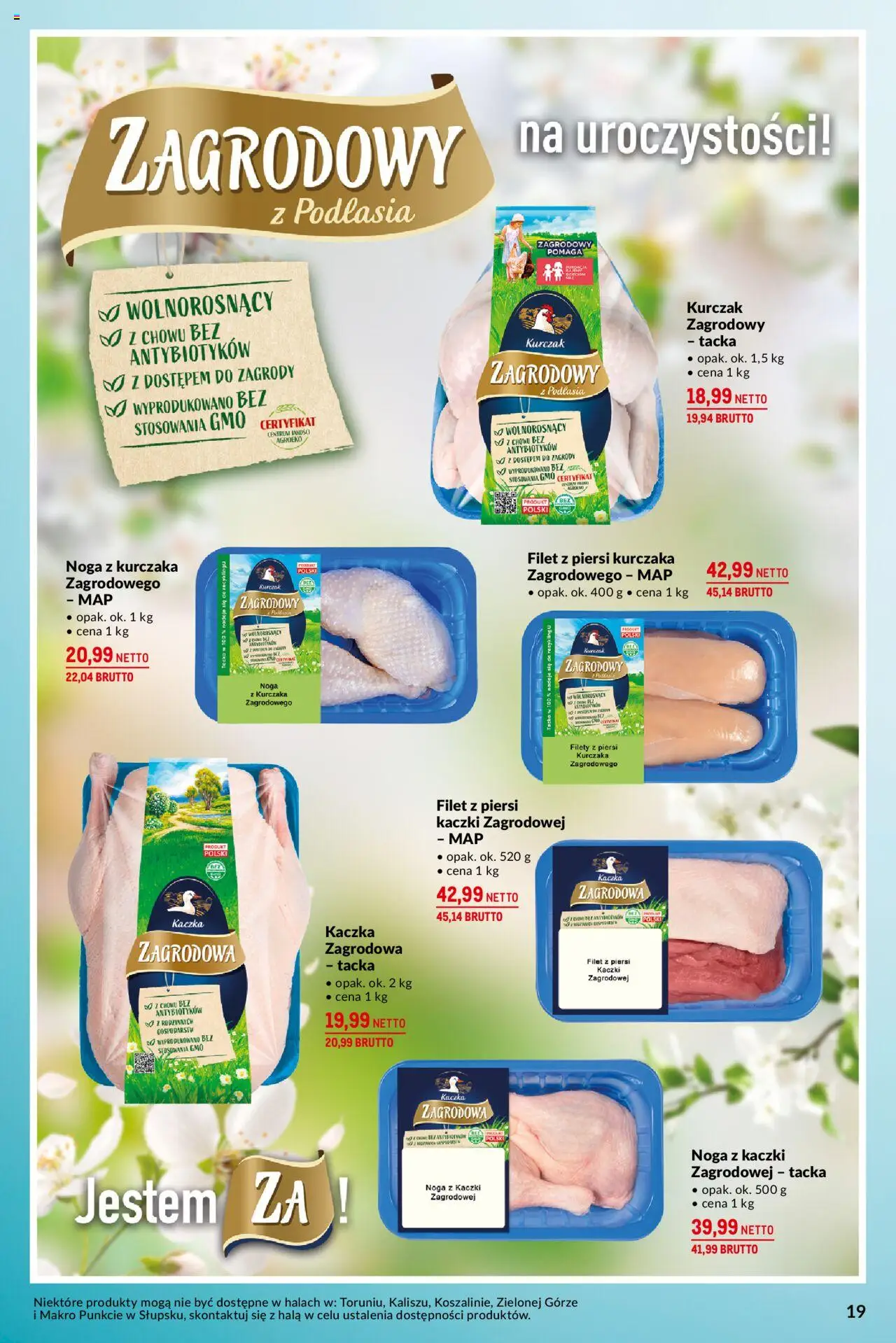 Makro Gazetka - Na uroczyste okazje od 13.05.2025 | Strona: 19 | Produkty: Kurczak, Piersi, Kaczka, Noga z kaczki