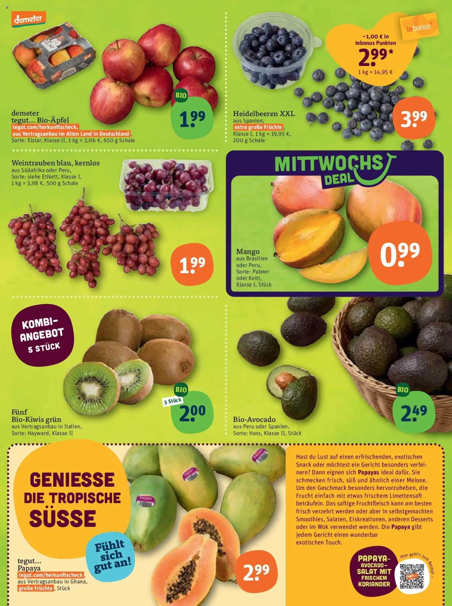 Tegut Prospekt 	 – gültig ab 10.04.2026 | Seite: 5 | Produkte: Avocado, Weintrauben, Wok, Salat