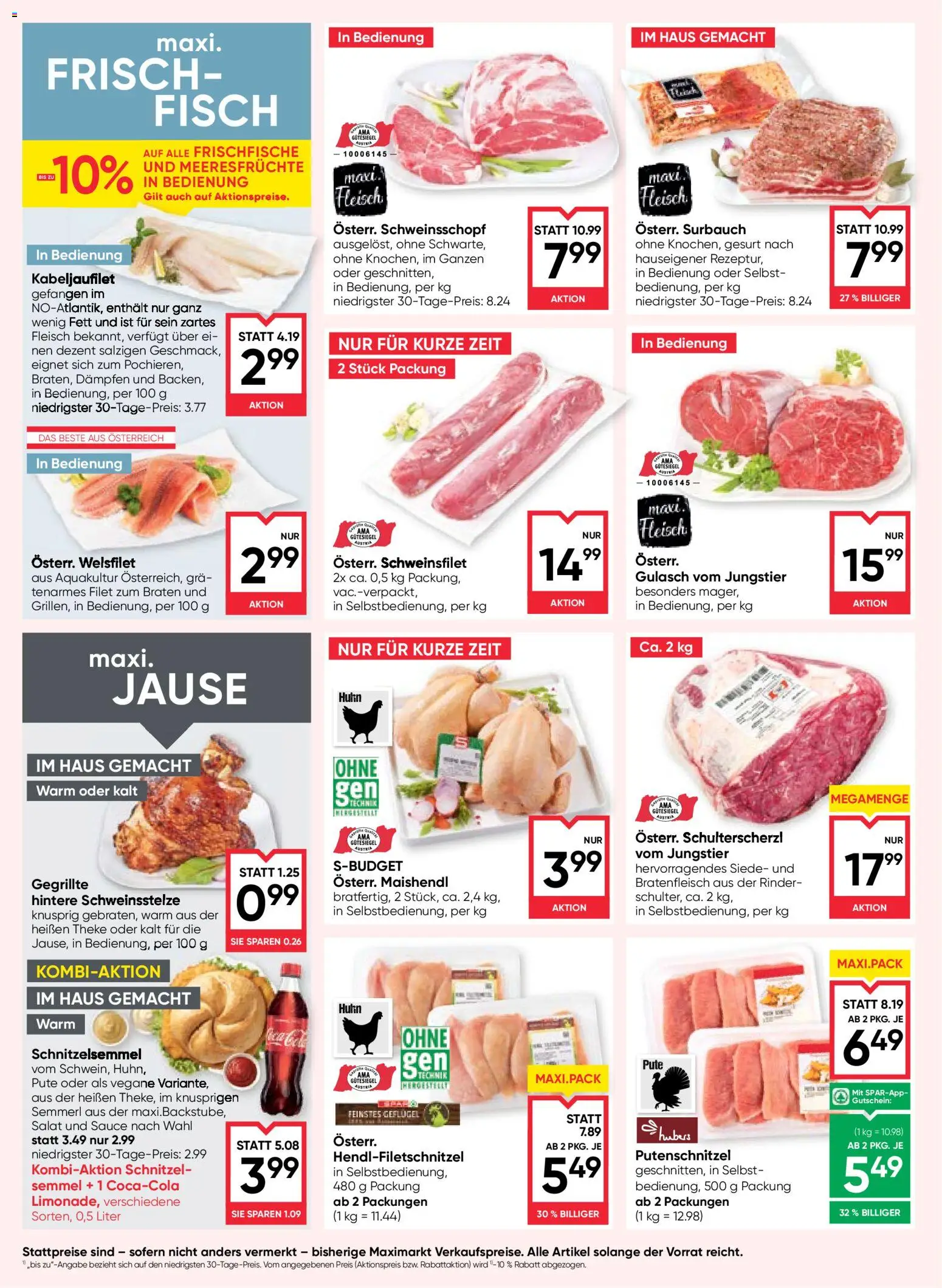 Maximarkt Flugblatt gültig ab 23.10.2025 | Seite: 8 | Produkte: Salat, Meeresfrüchte, Fisch