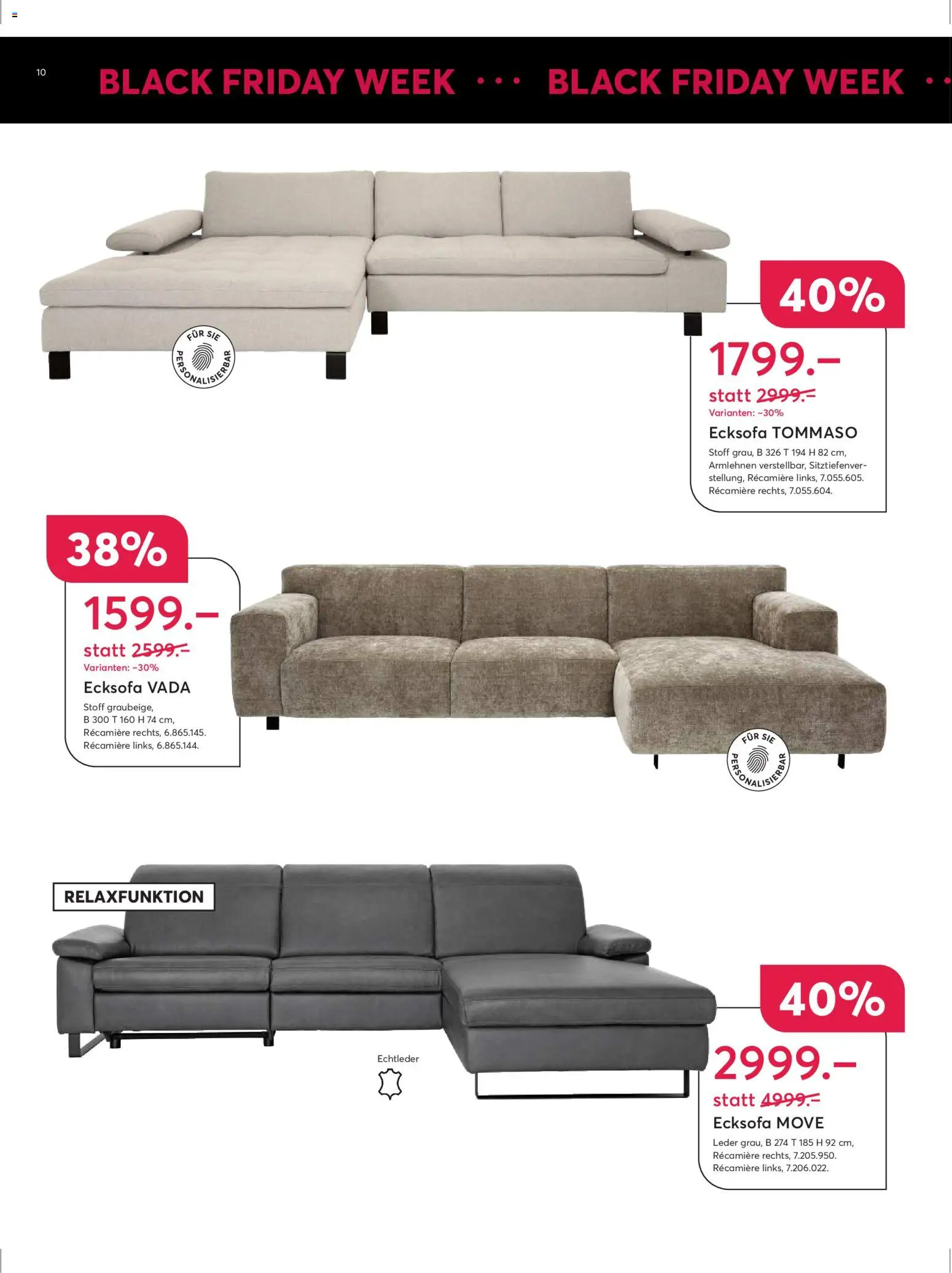 Livique - Black Friday – gültig ab 19.11.2025 | Seite: 10 | Produkte: Ecksofa
