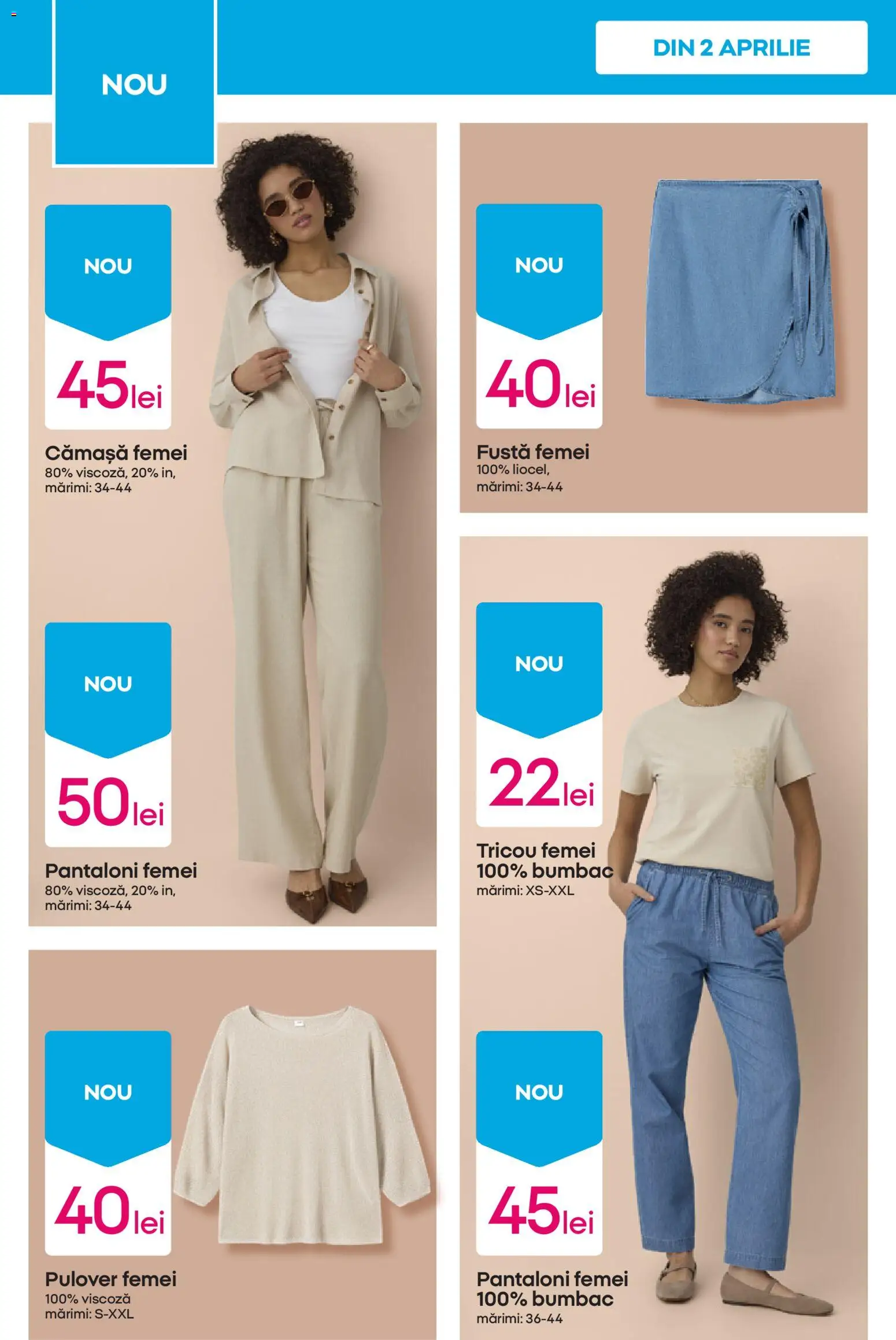 Noul catalog Pepco – valabil de la 09.04.2026 | Pagină: 10 | Produse: Tricou, Pulover, Pantaloni
