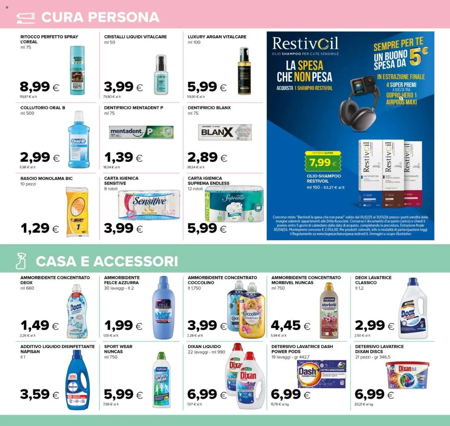 Volantino Tigre del 06.01.2026 | Pagina: 18 | Prodotti: Rasoio, Carta igienica, Olio, Airpods